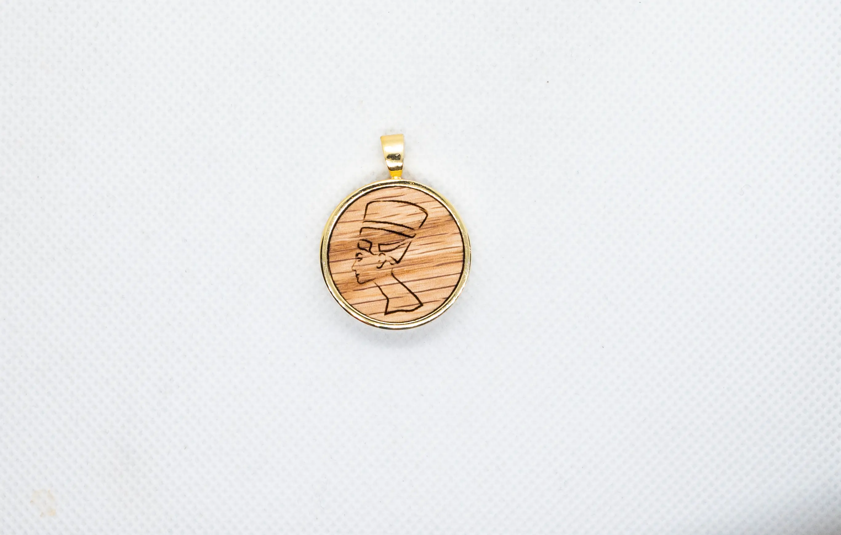 Neferneferuaten Nefertiti III Wood Pendant