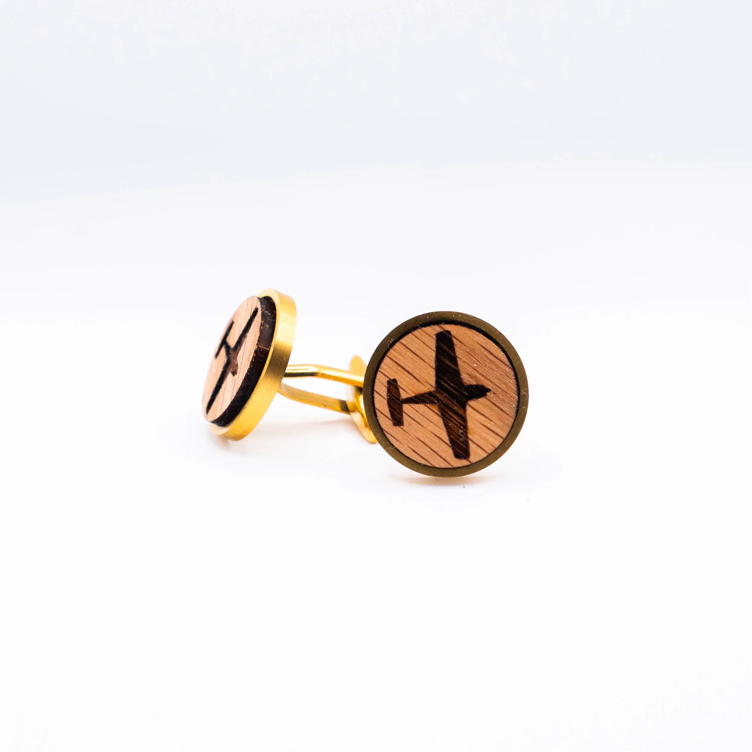 Airplane Wooden Cufflink