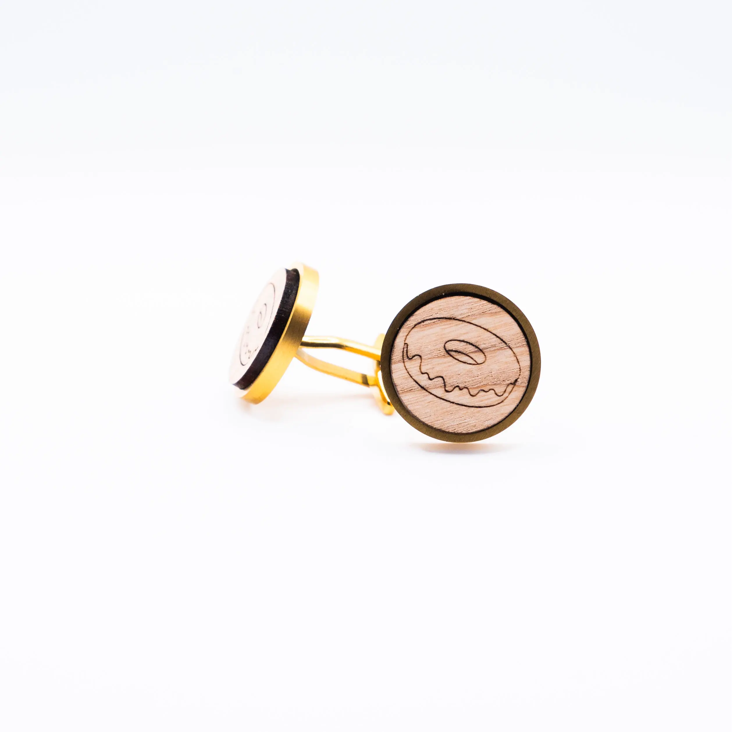 Donuts Wooden Cufflinks