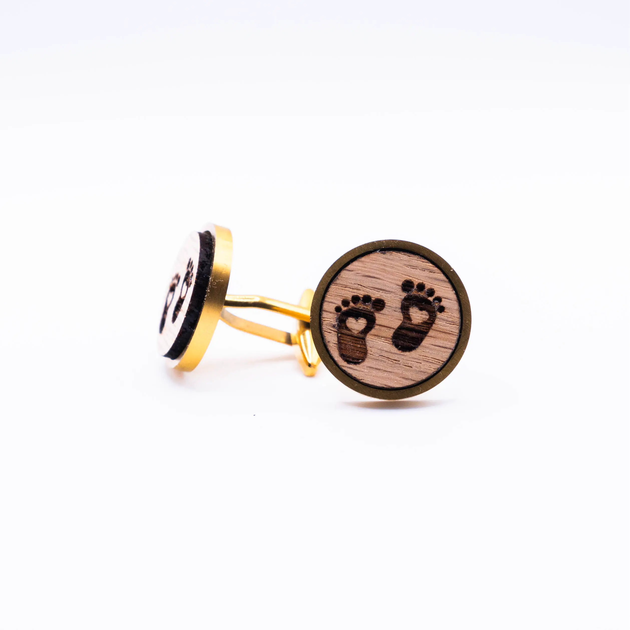 Baby Foot with Heart Cufflinks
