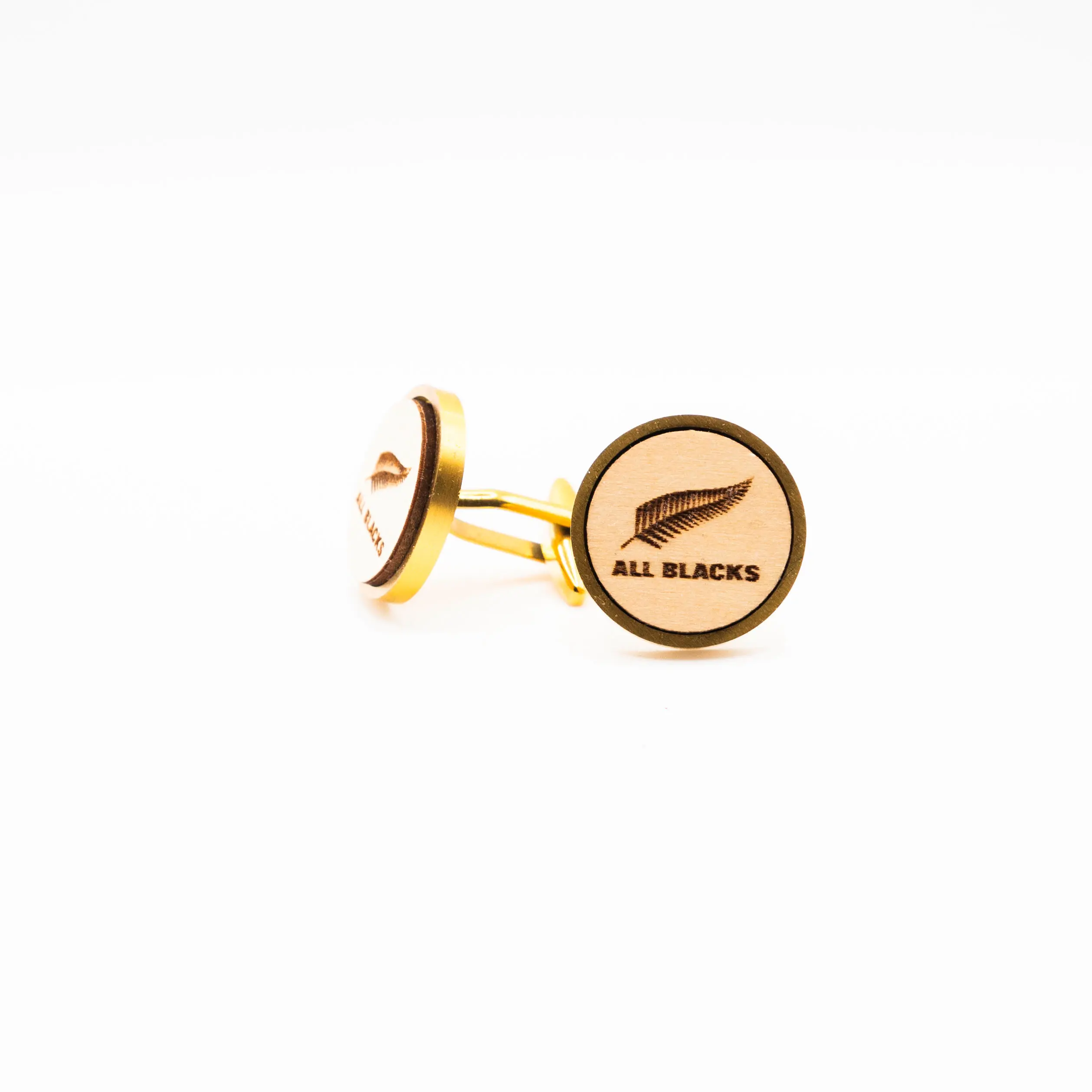 All Blacks Wooden Cufflinks