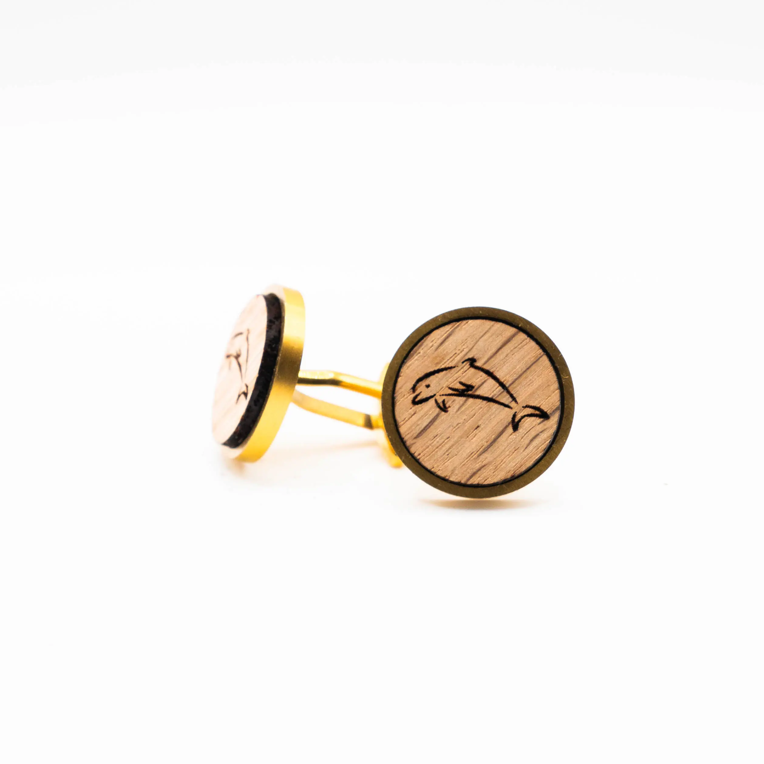 Dolphin Wooden Cufflinks