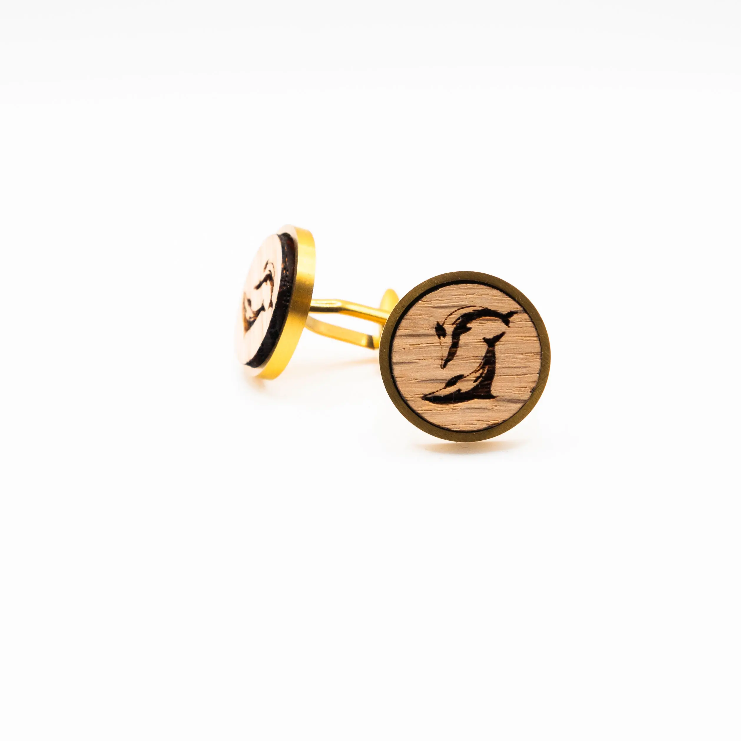 Dolphins  Wooden Cufflinks