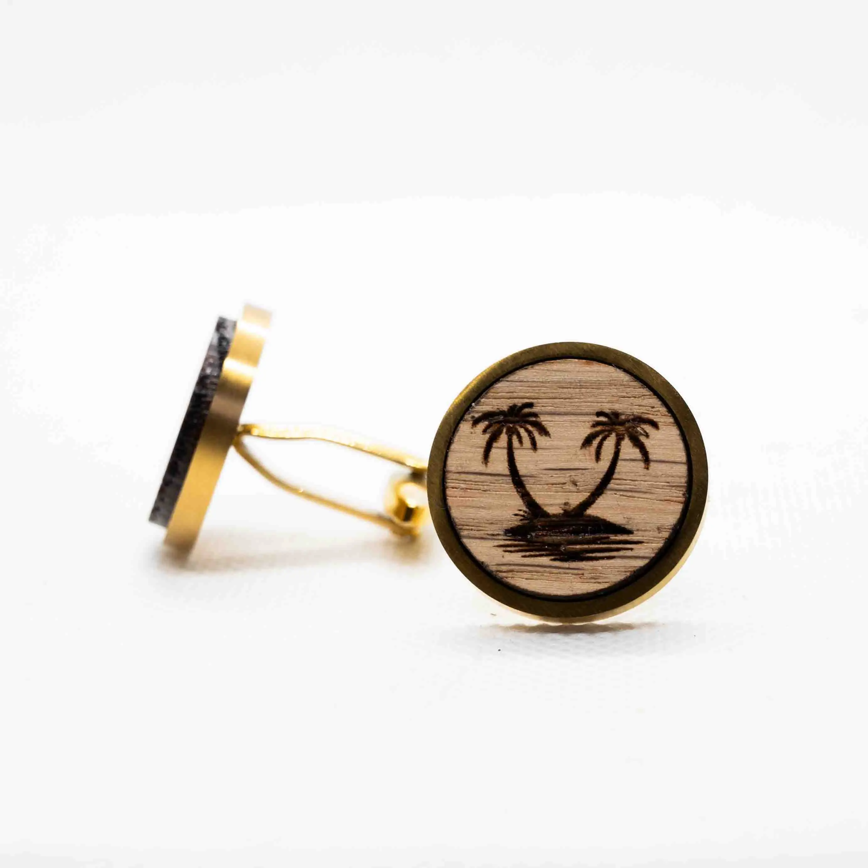 Island  Wooden Cufflinks