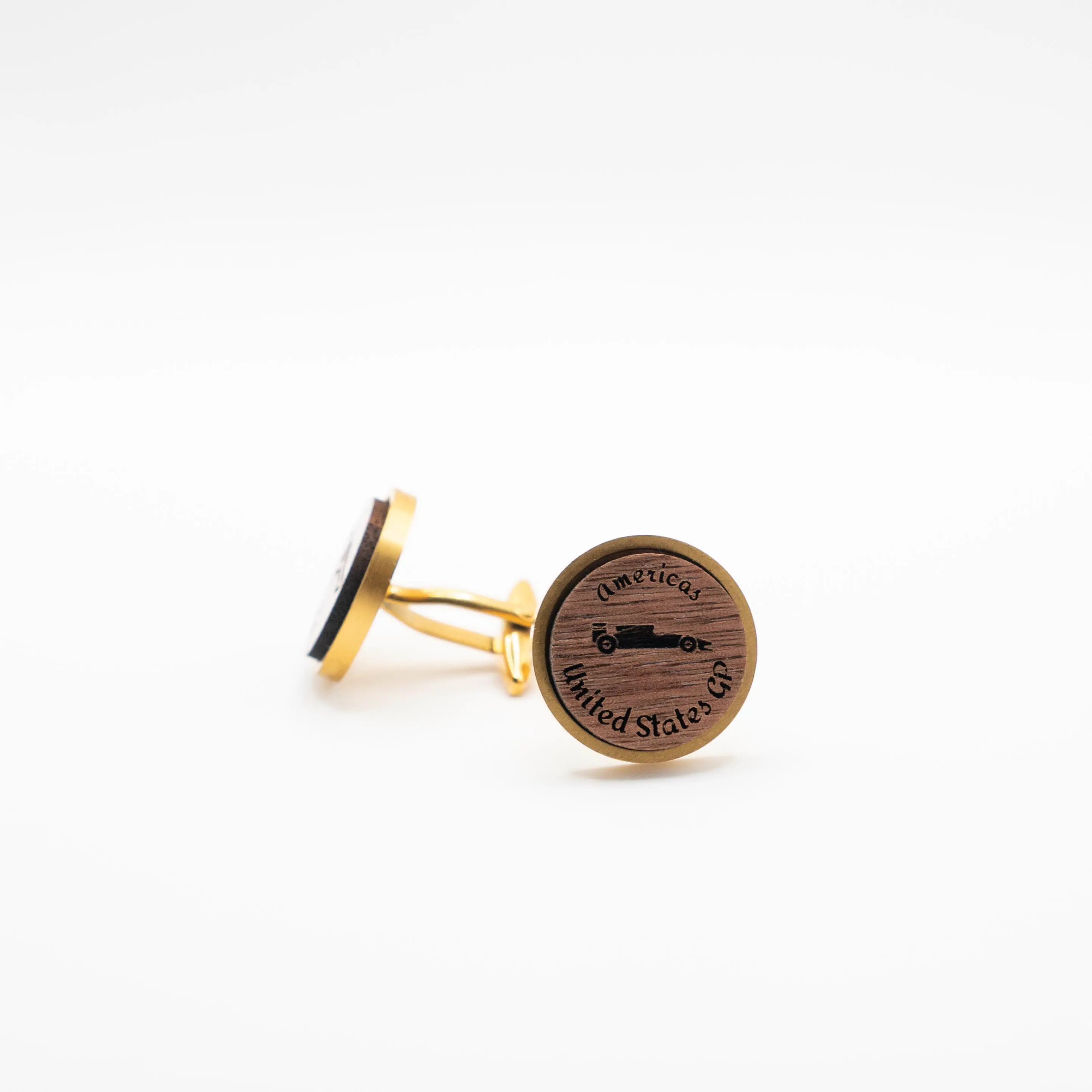 United States F1 Grand Prix Wooden Cufflinks