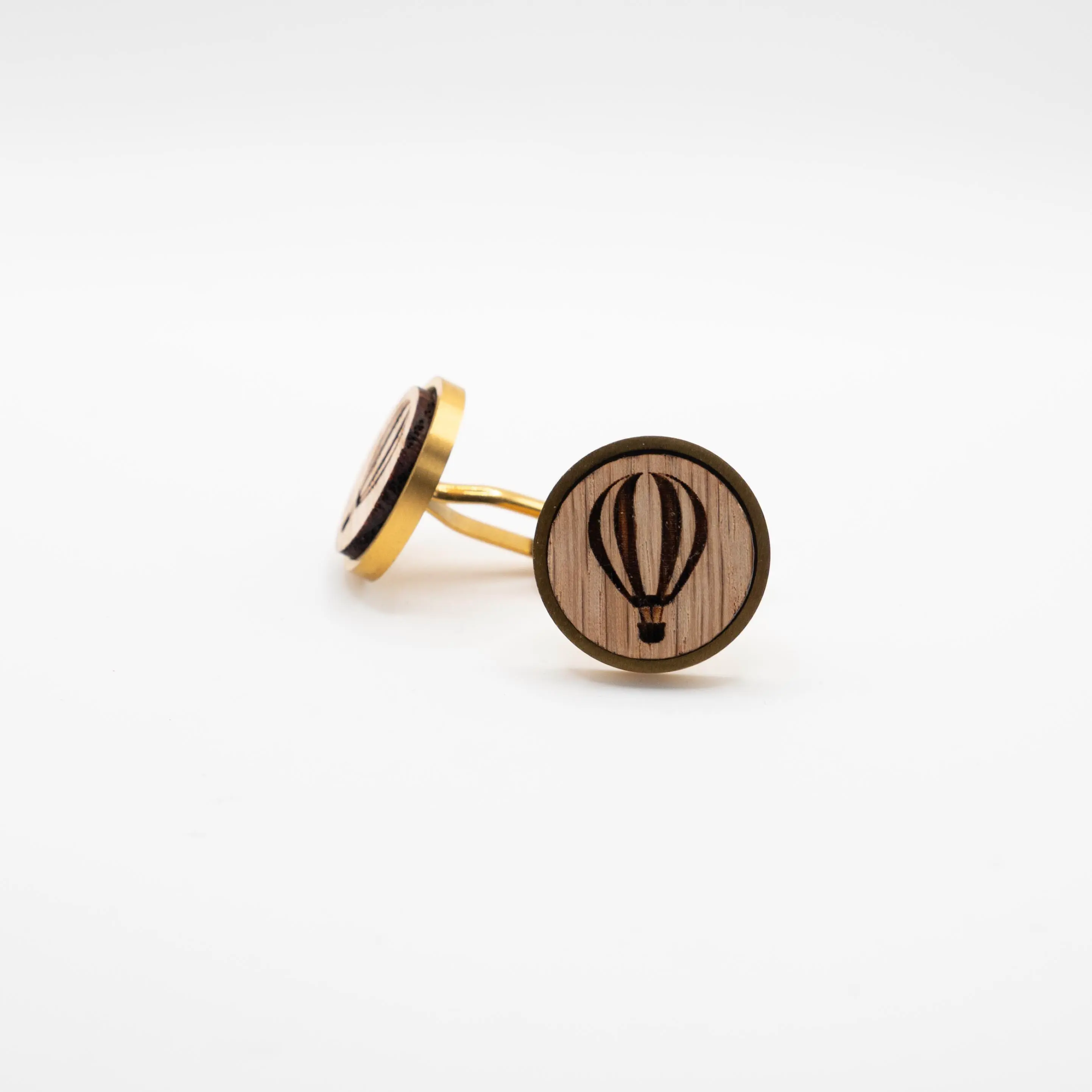 Hot air balloon Wooden Cufflinks
