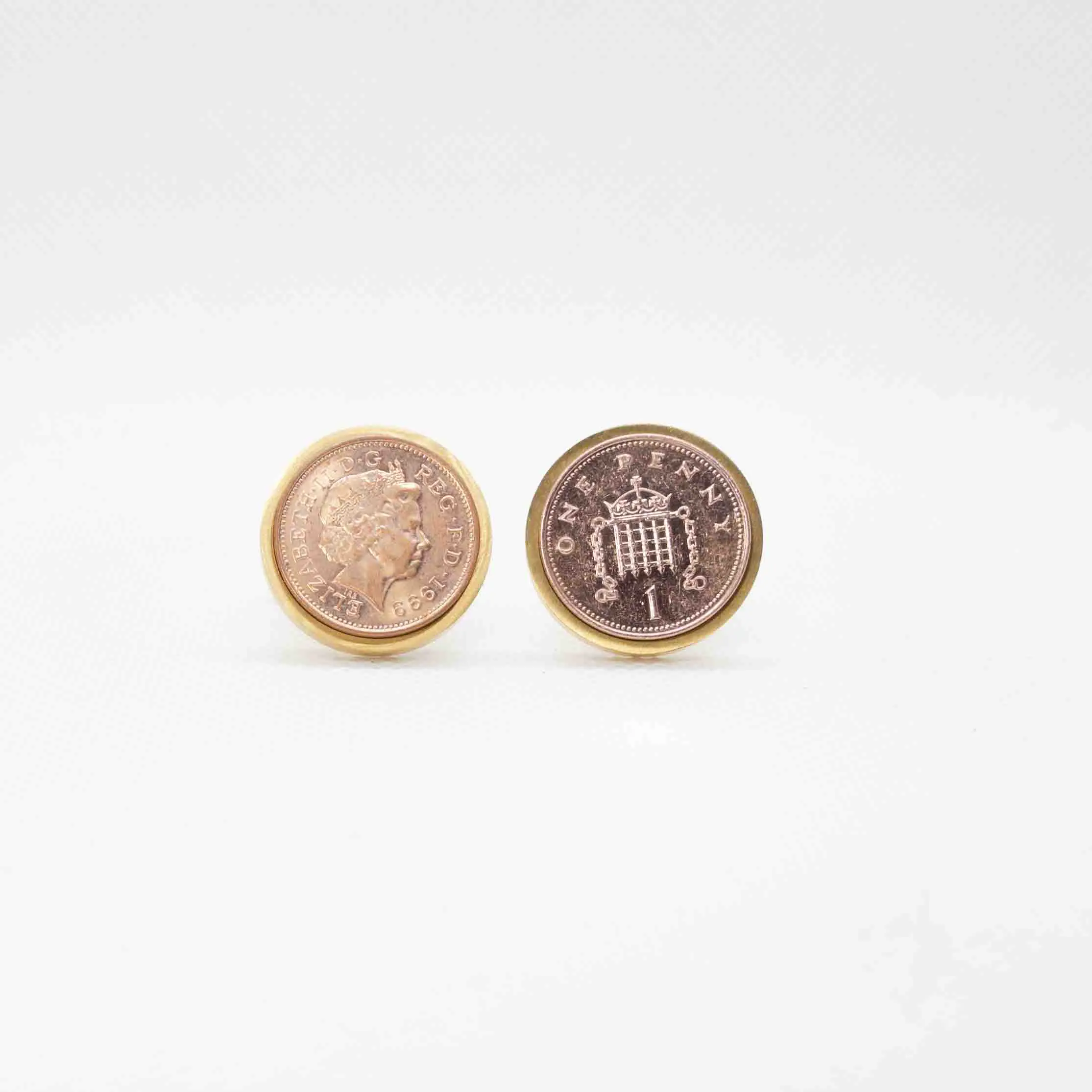 United Kingdom 1 Pence Coin Cufflink