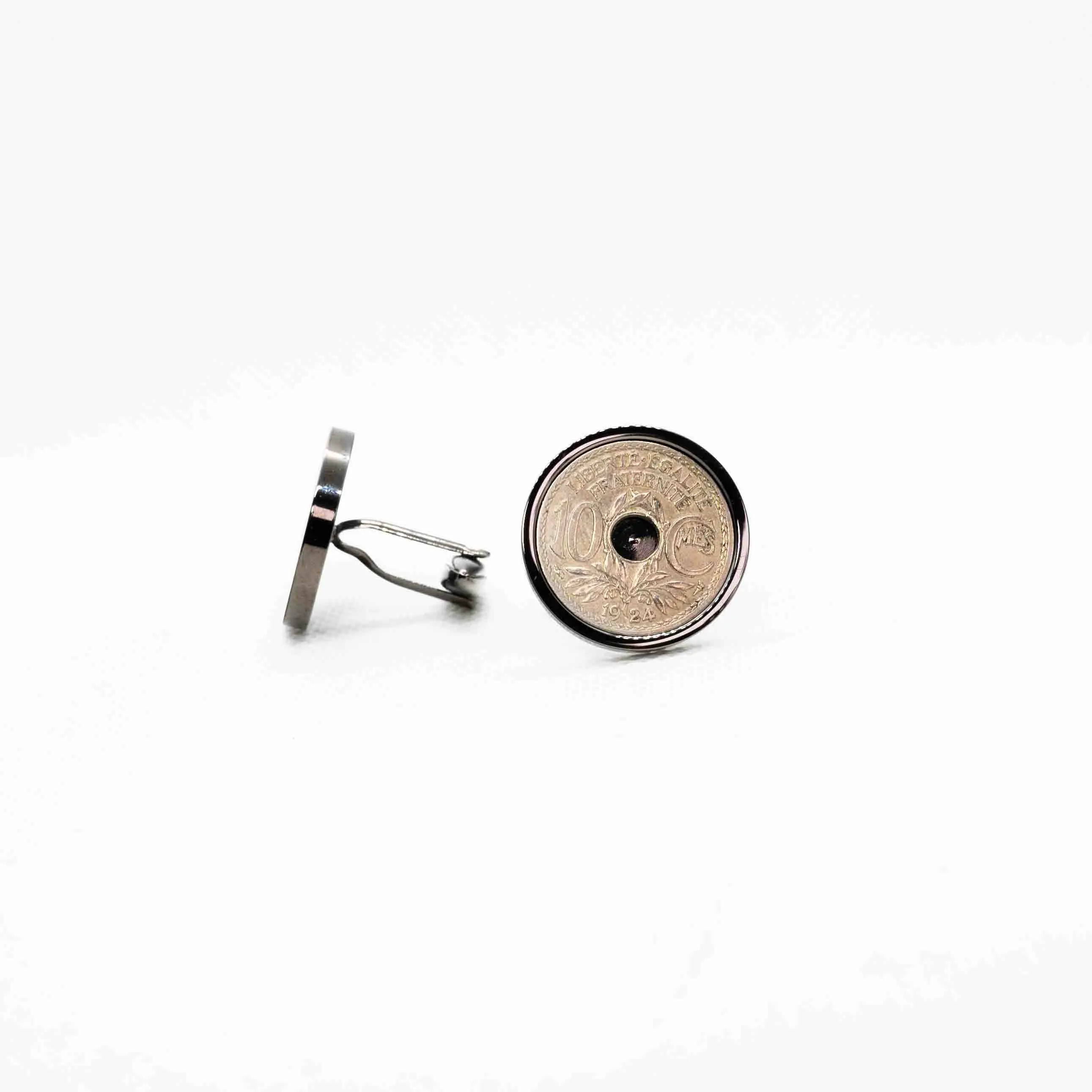 France 10 Centimes Coin Cufflink