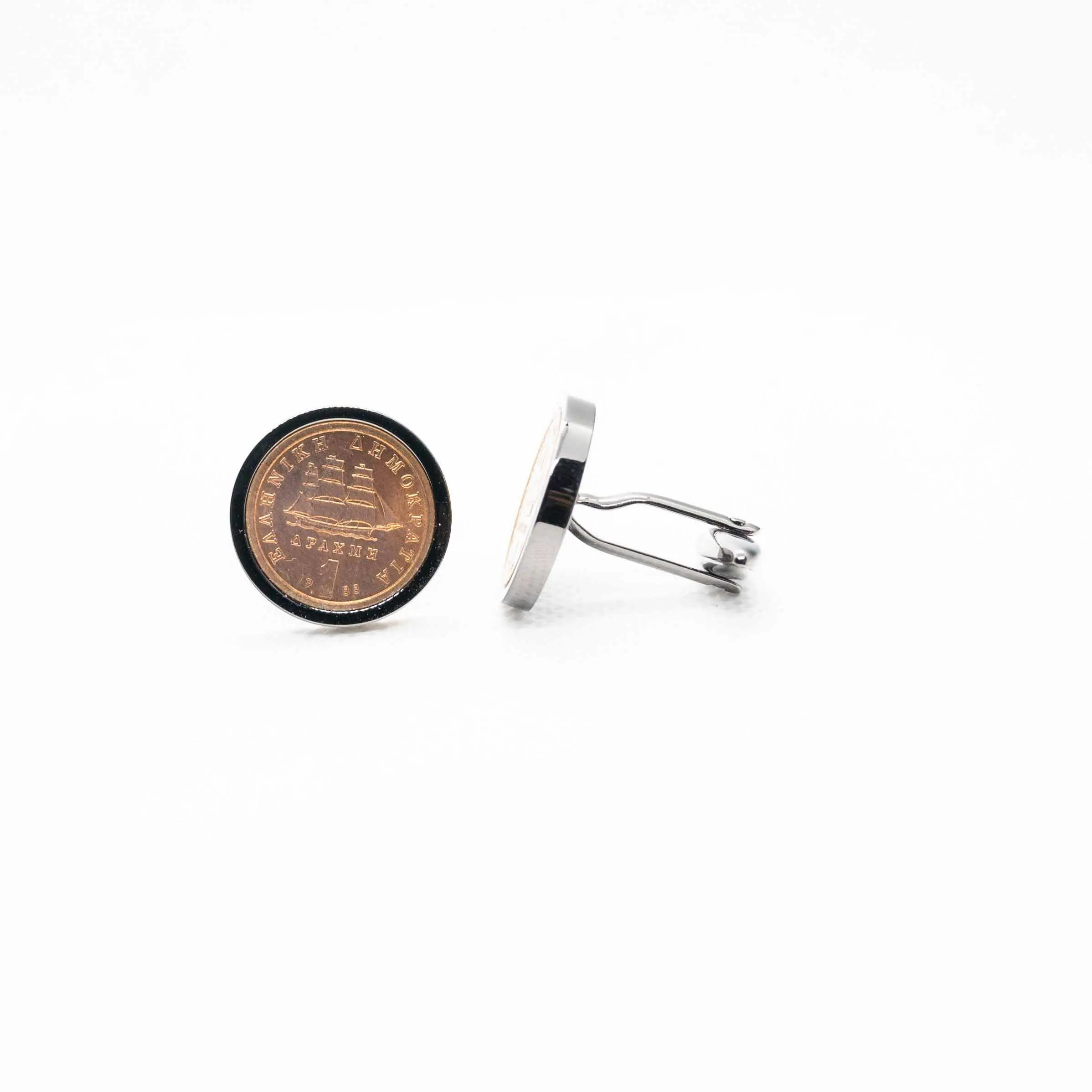 Greece 1 Drachma  Coin Cufflinks