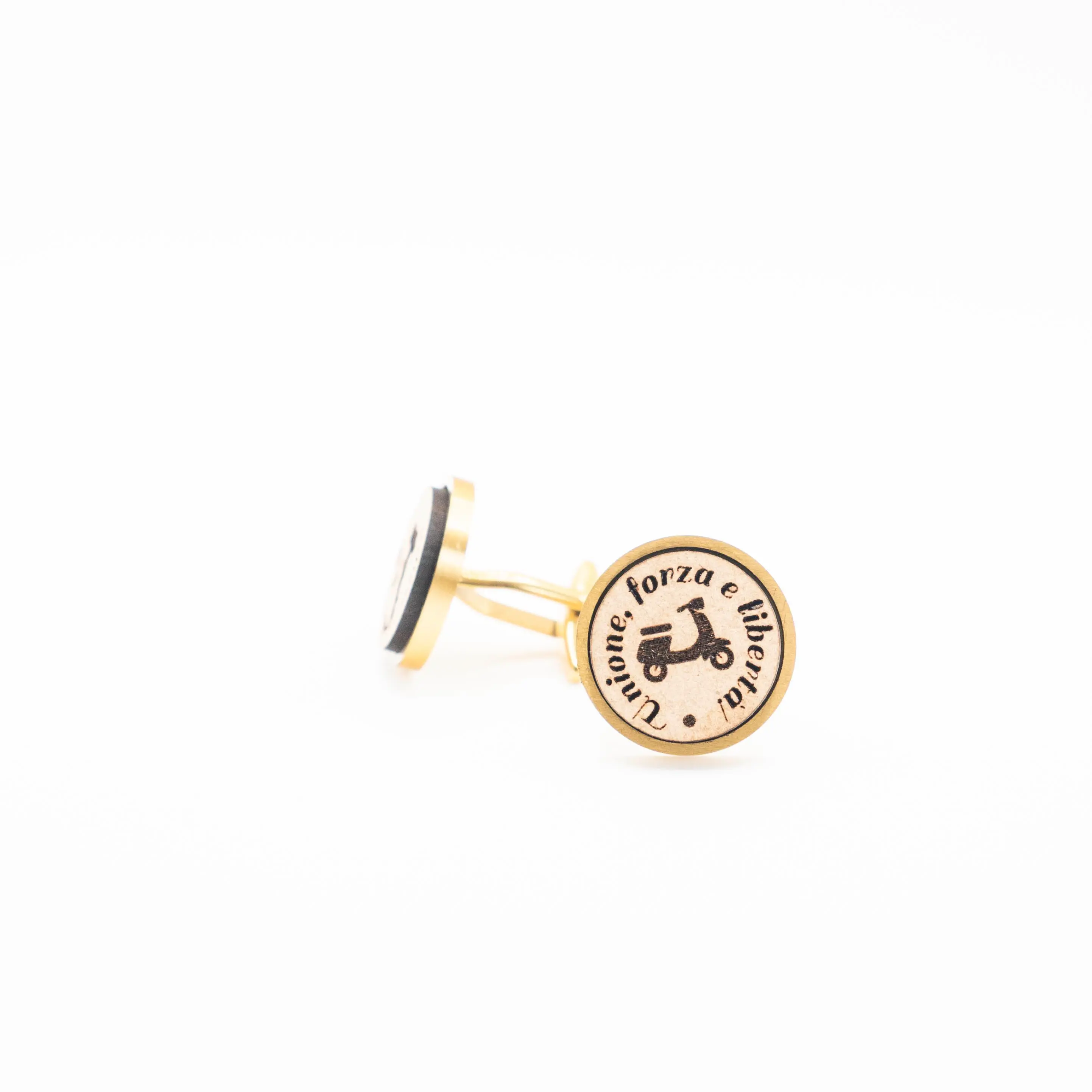 Custom Italy Initials Wooden Cufflinks