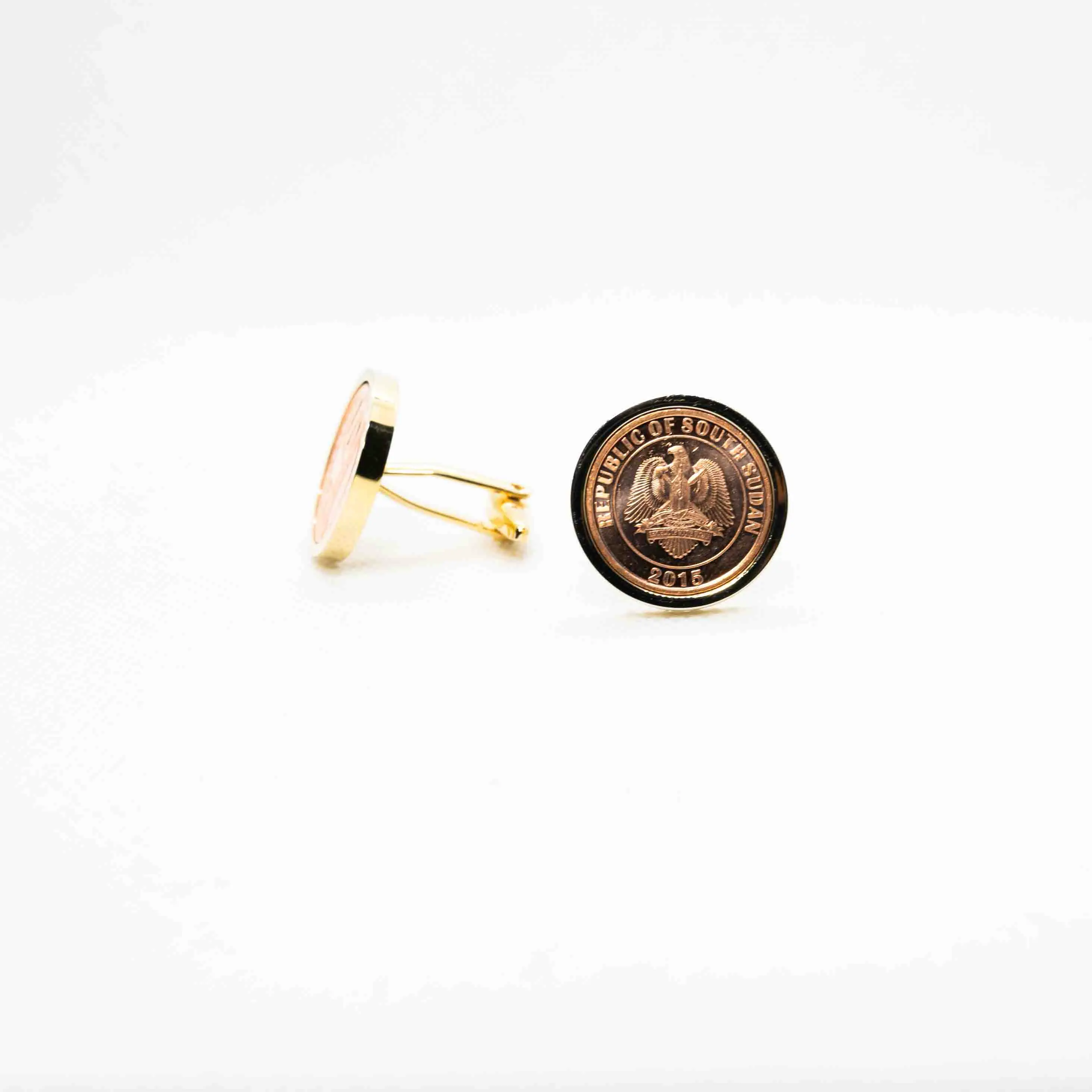 South Sudan 10 Piasters Cents Cufflinks