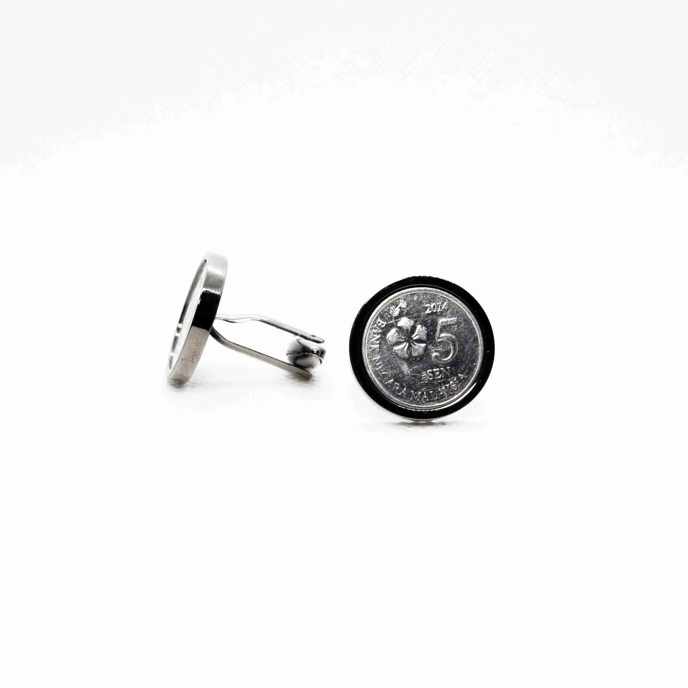 Malaysia 5 Sen Coin Cufflinks