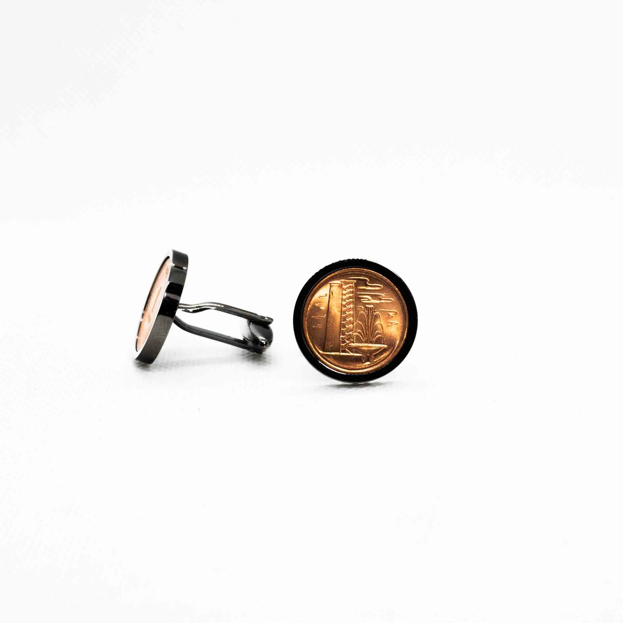 Singapore 1 Cent Coin Cufflink