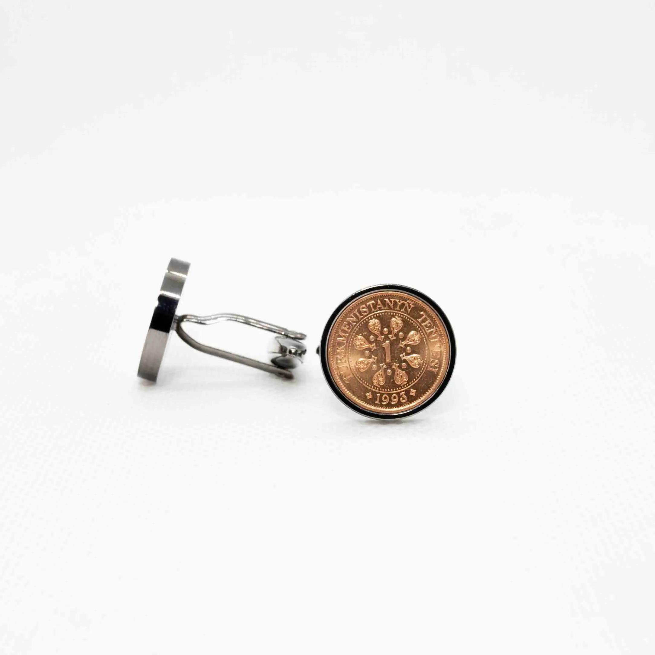 Turkmenistan 1 Tenne Coin Cufflinks