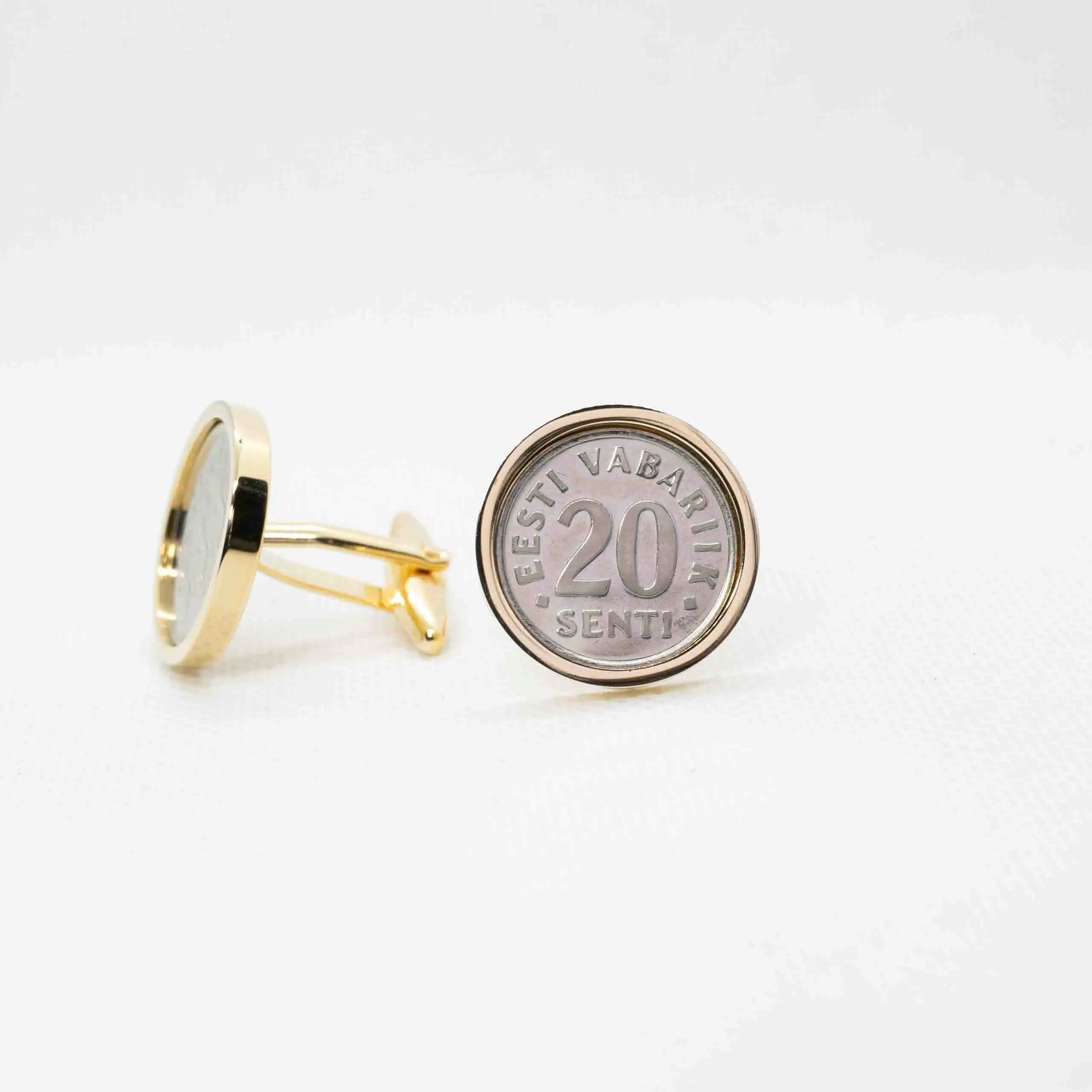 Estonia 20 Senti Coin Cufflinks