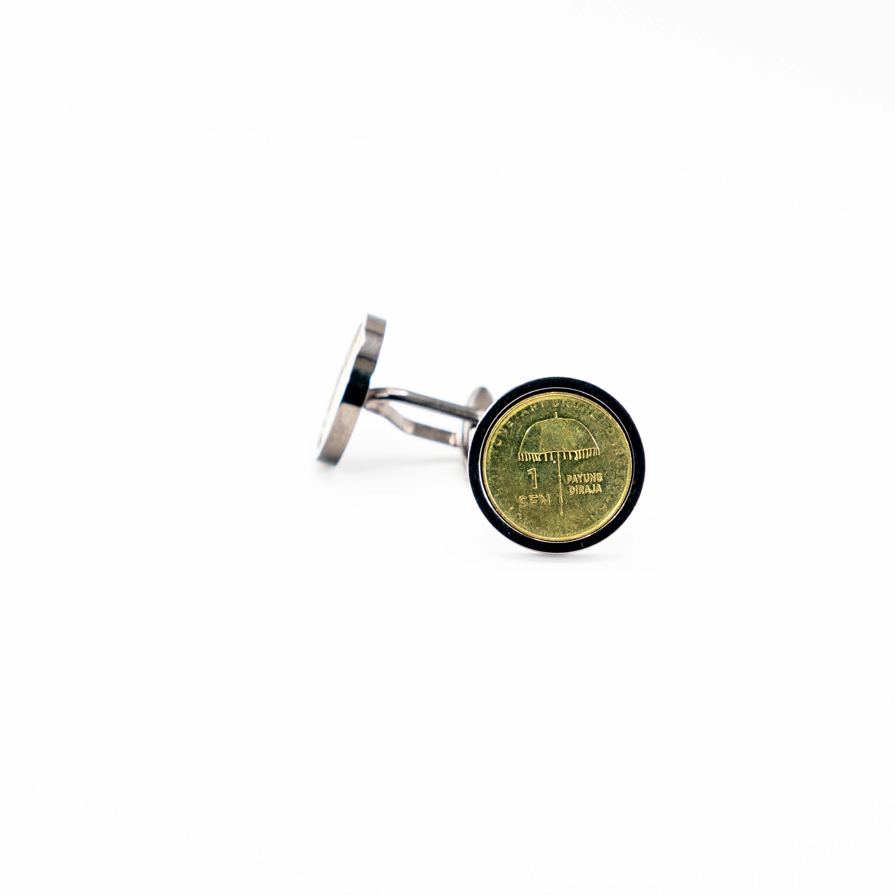 Brunei 1 Sen Coin Cufflinks