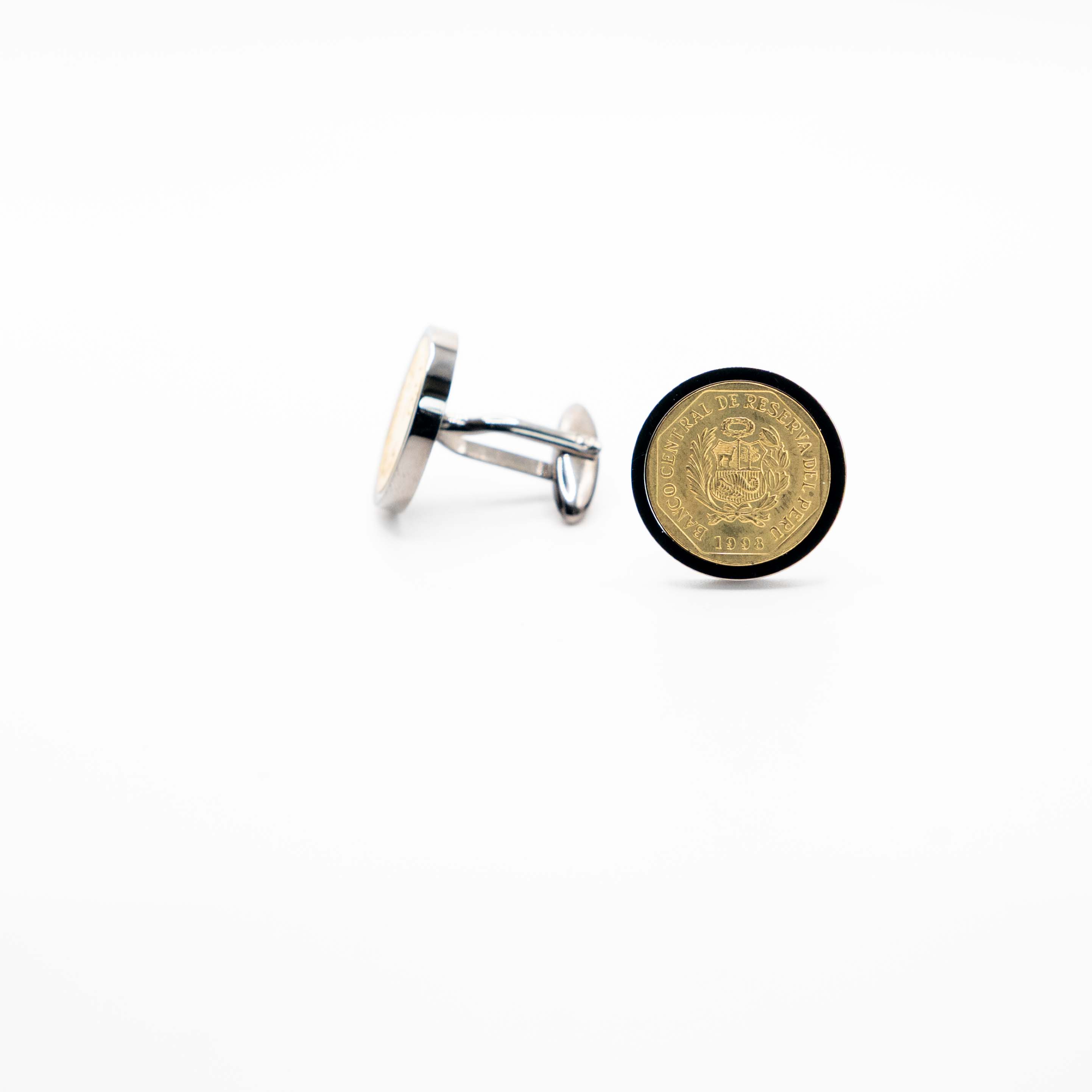 Peru 5 Centimos Coin Cufflinks