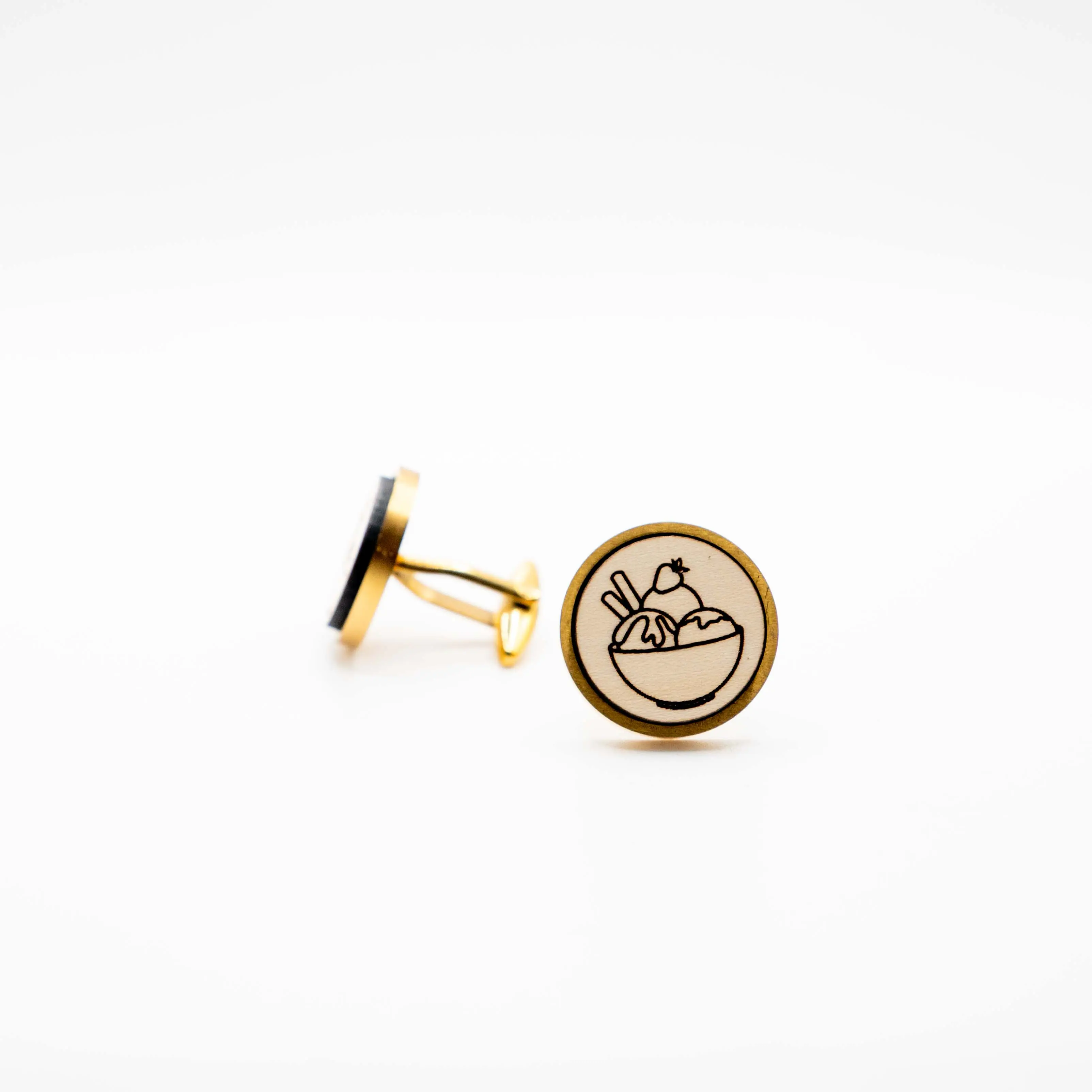 Ice Cream Bowl Cufflinks