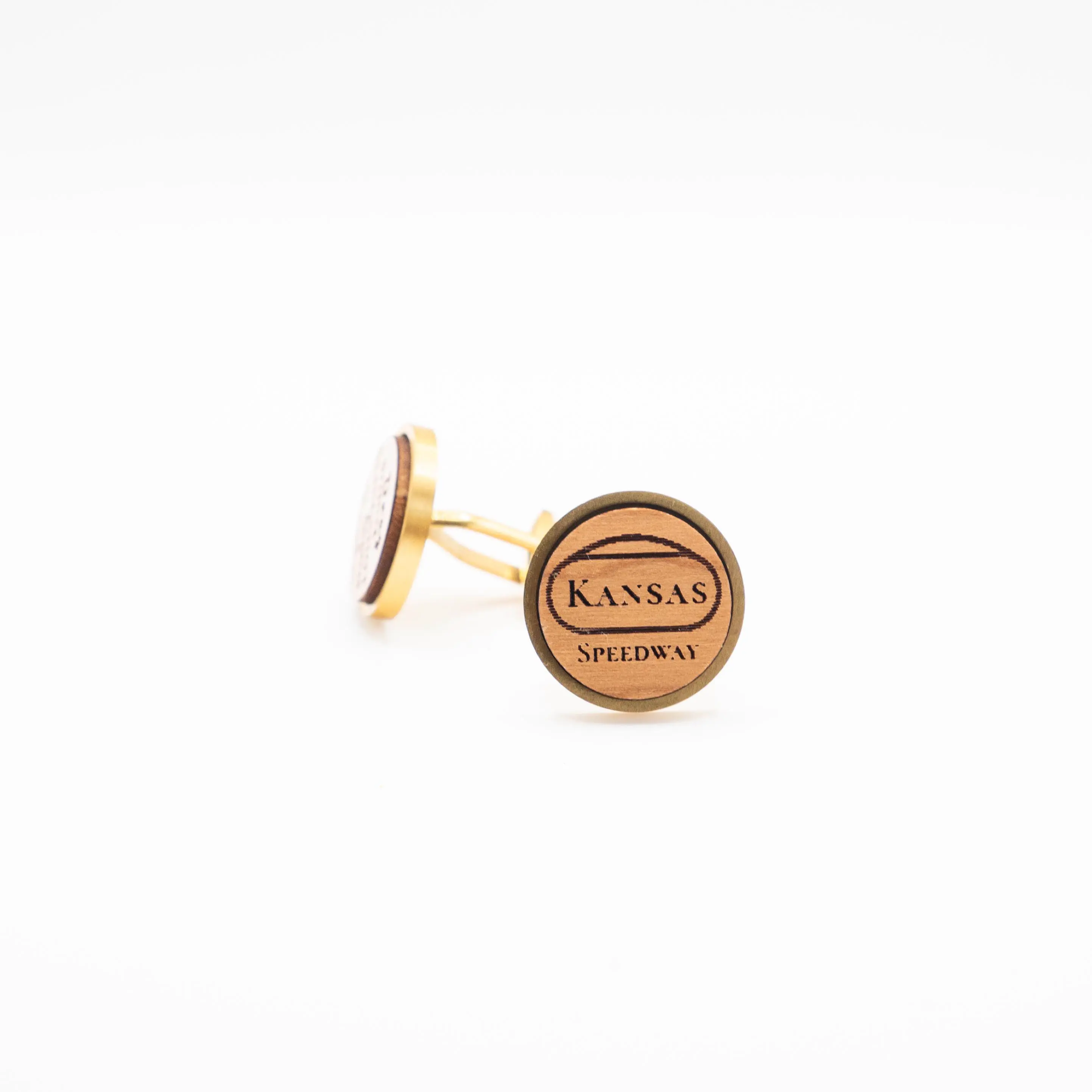 Nascar Kansas Speedway Wooden Cufflinks