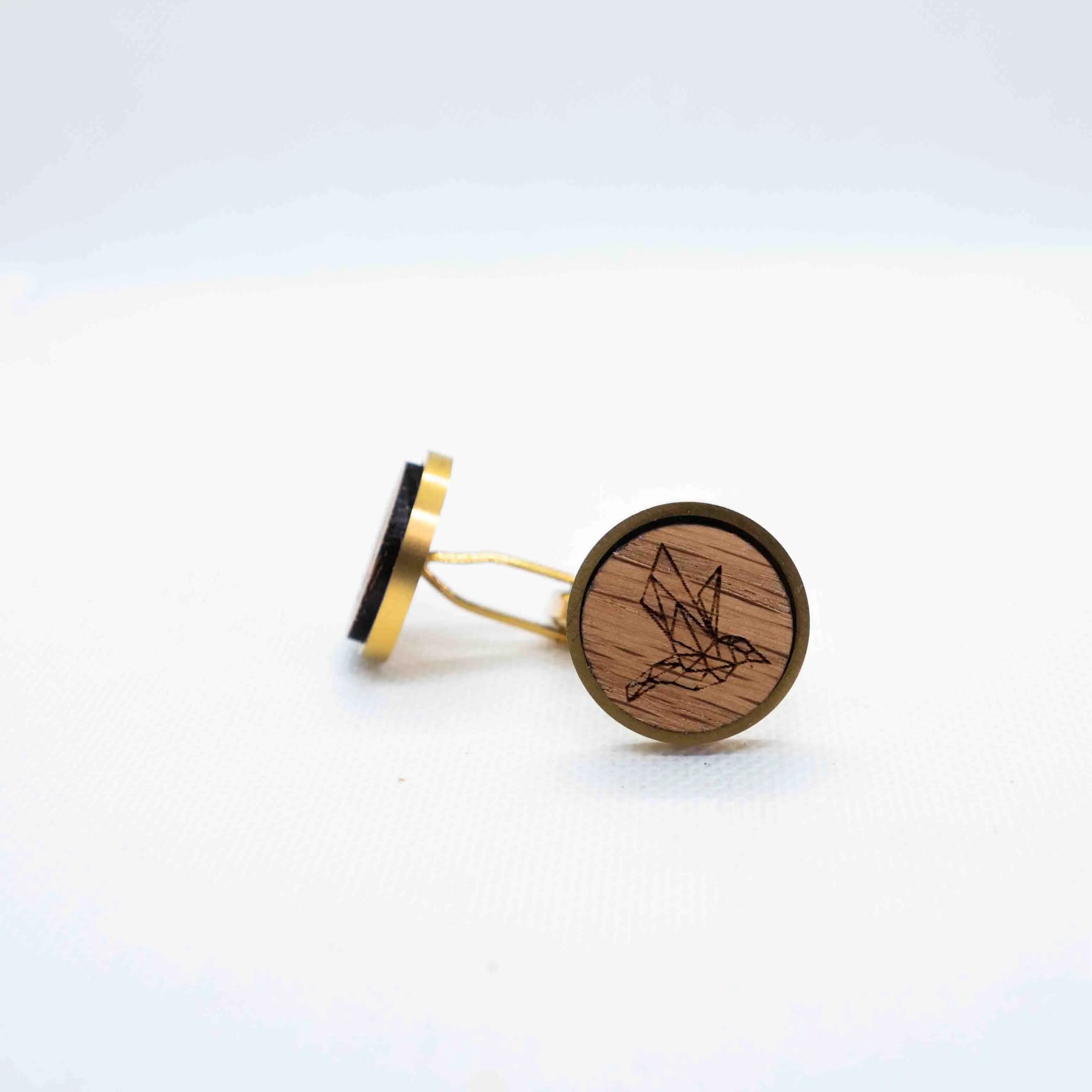Hummingbirds III Origami Cufflinks