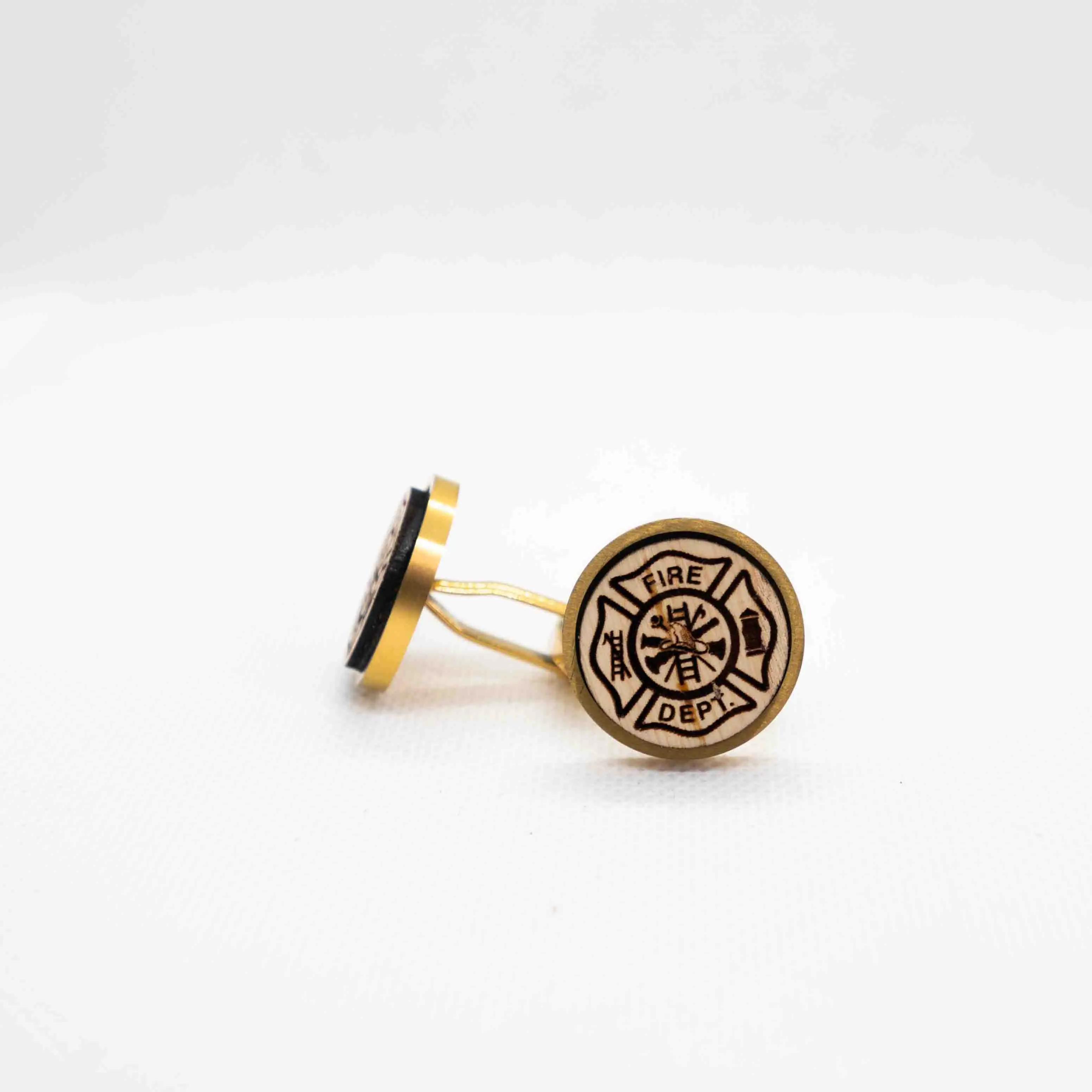 Firefighter Wooden Cufflinks
