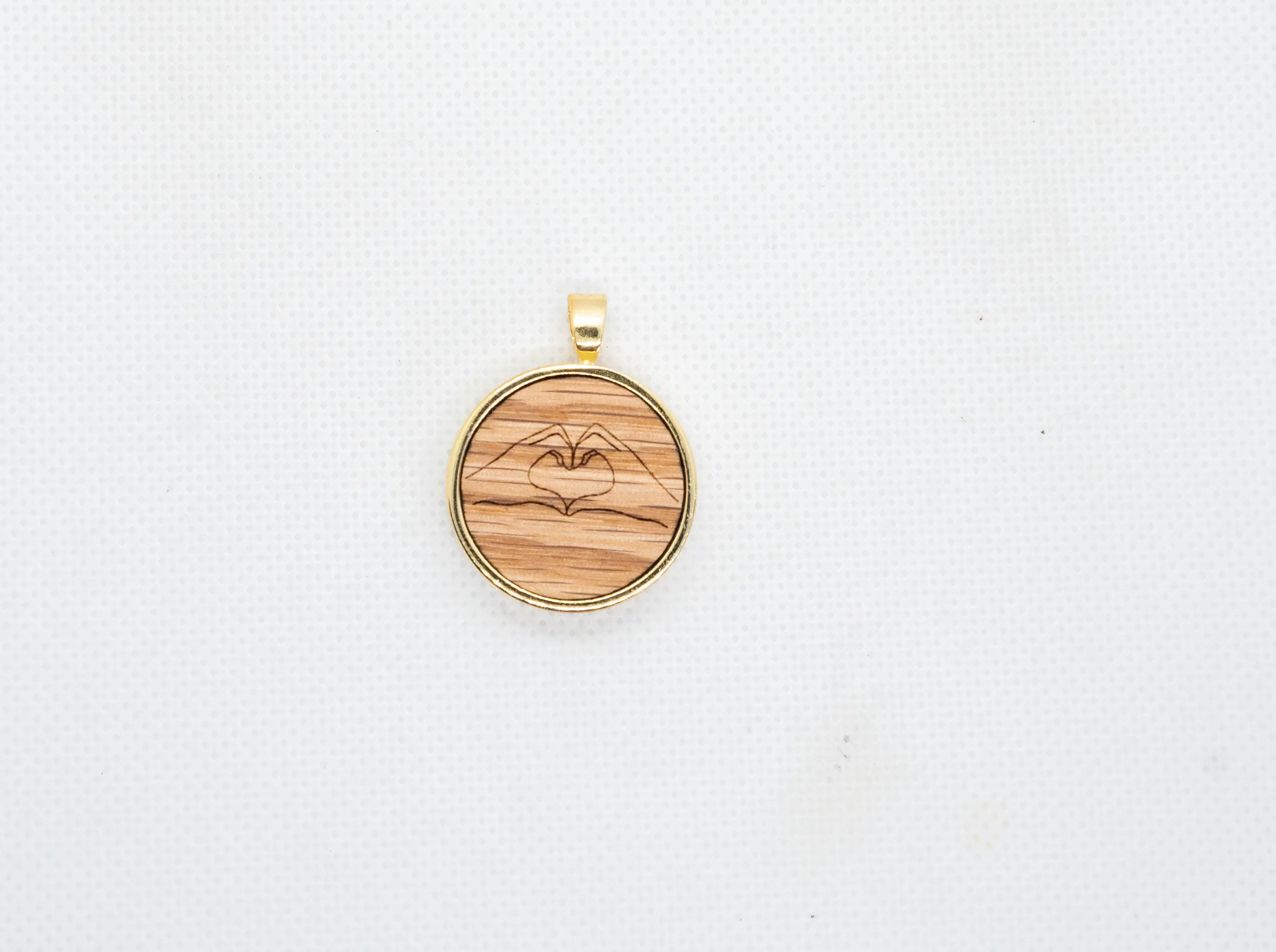 LOVE Heart Wood Pendant