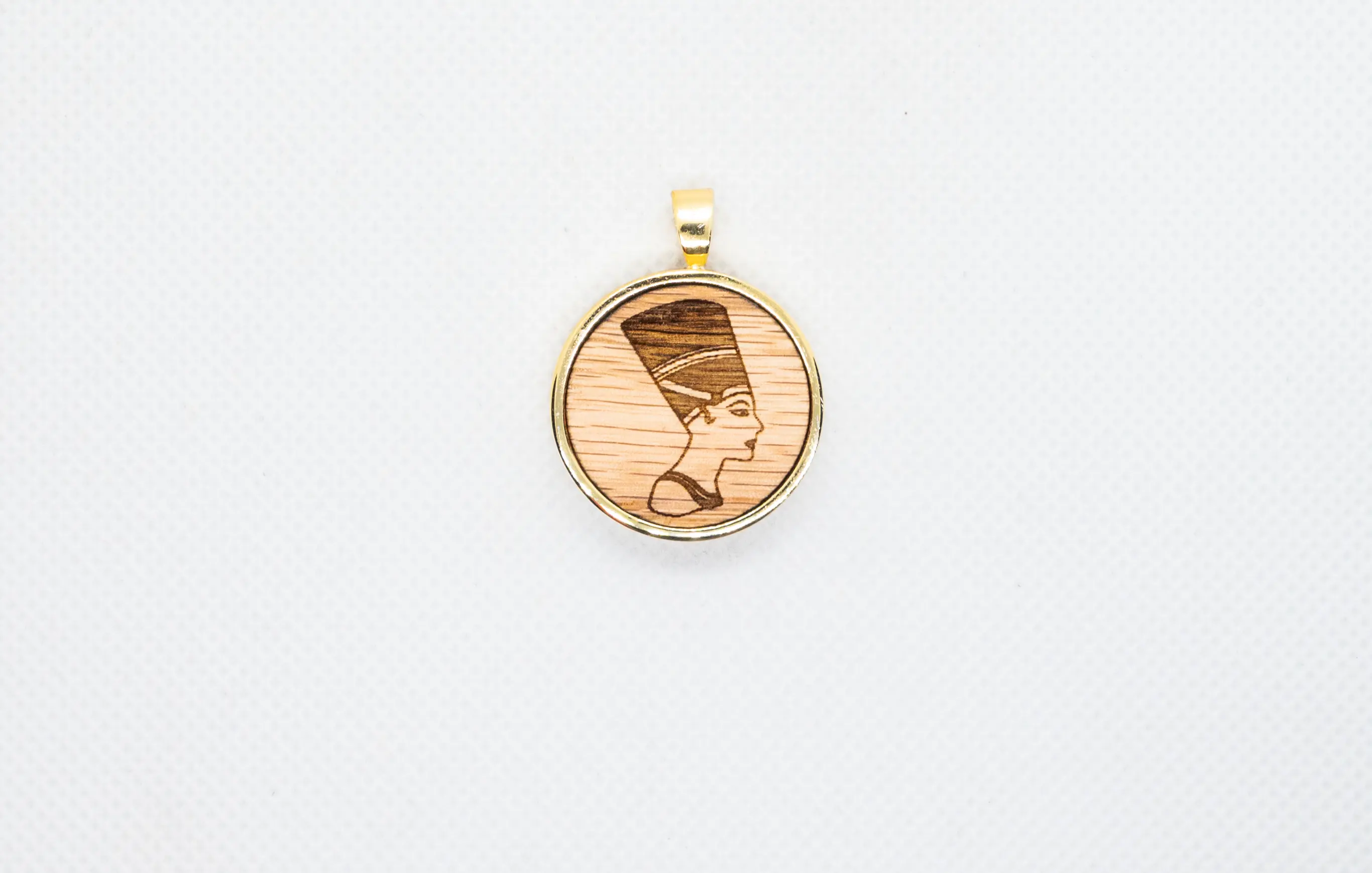 Neferneferuaten Nefertiti II Wood Pendant