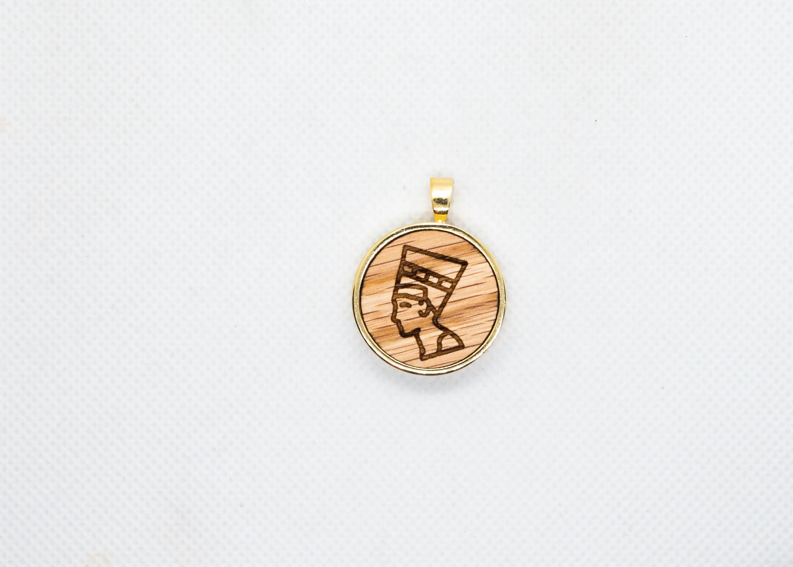 Neferneferuaten Nefertiti Wood Pendant