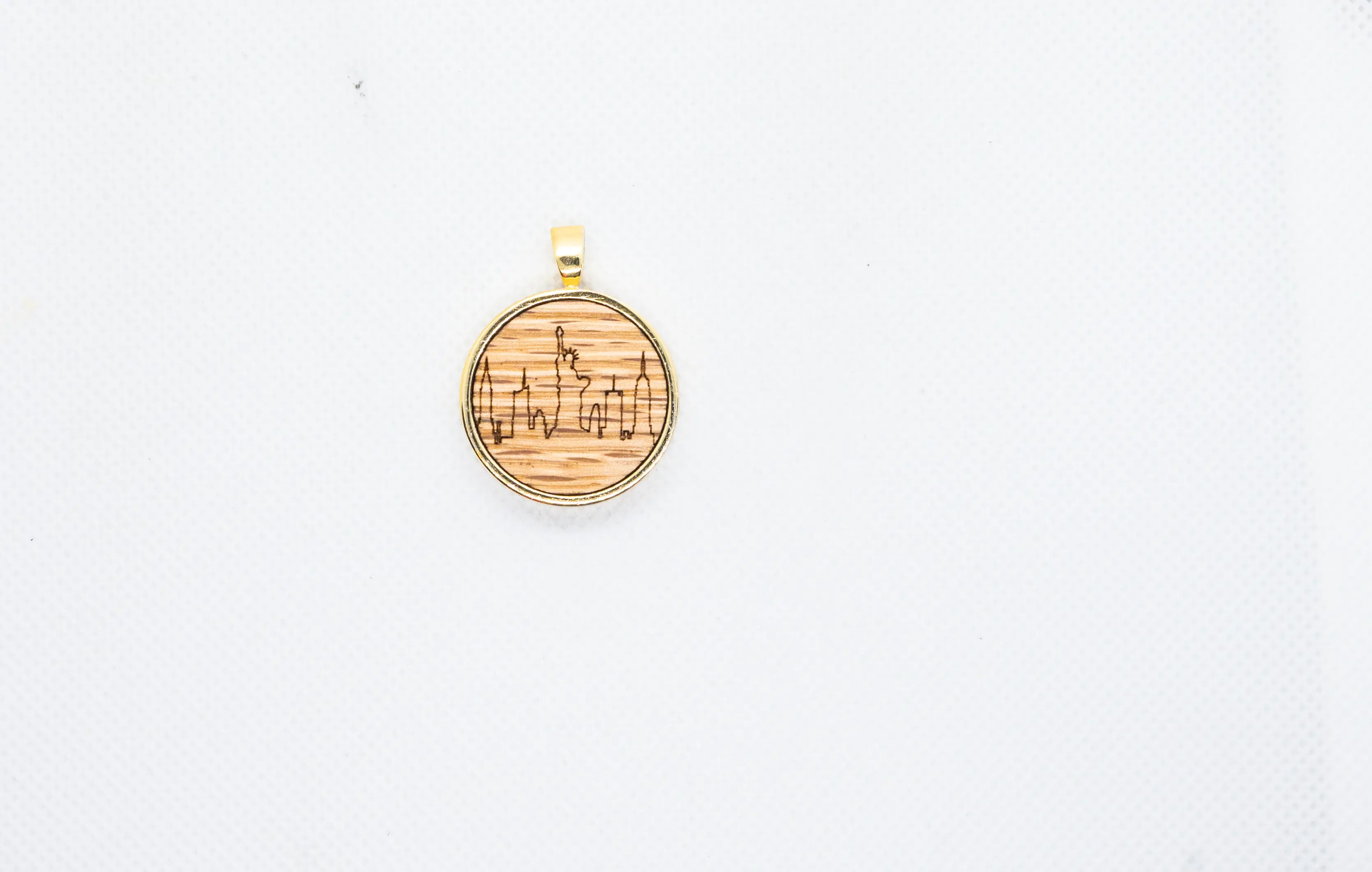New York City II Wood Pendant