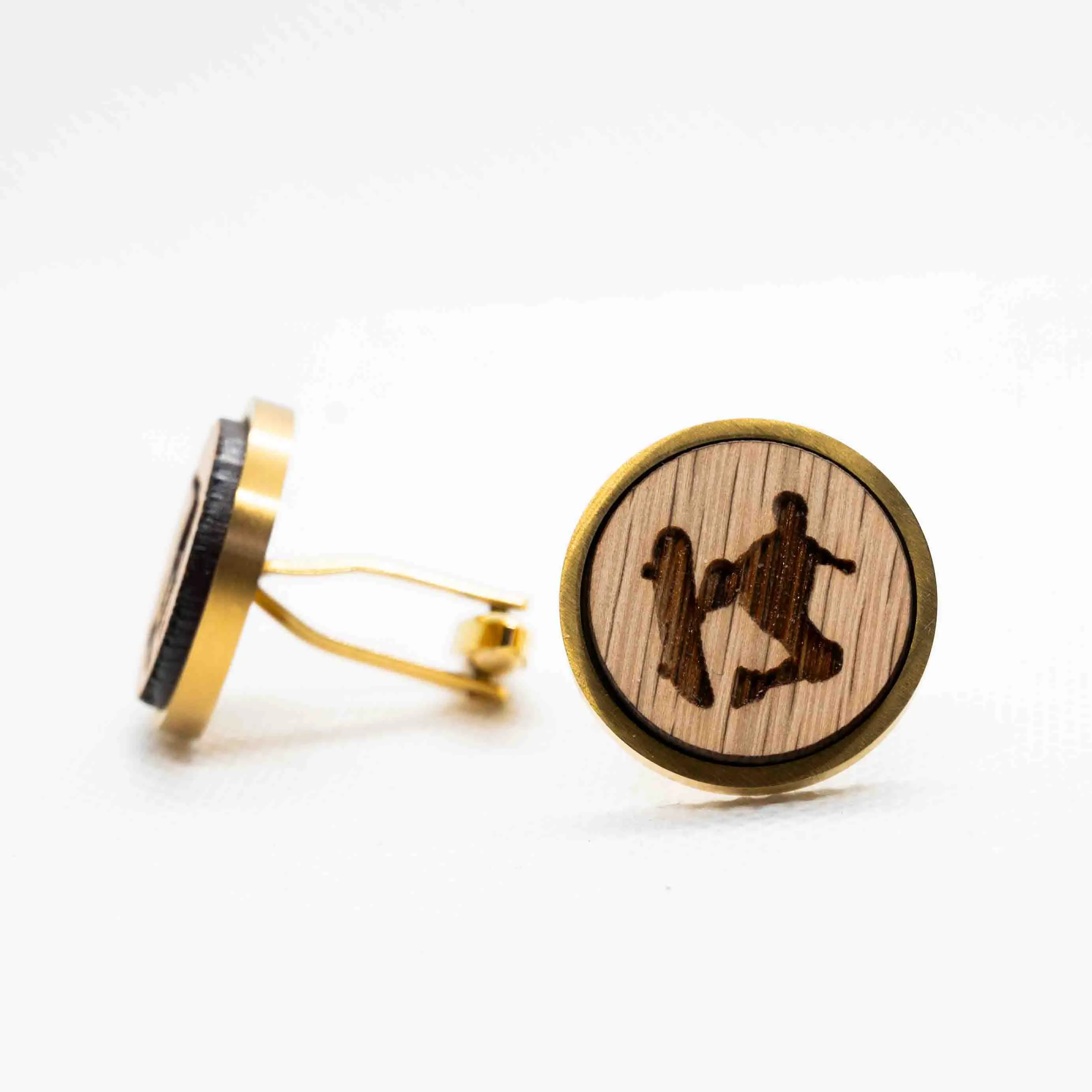 Skateboard II Wooden Cufflinks