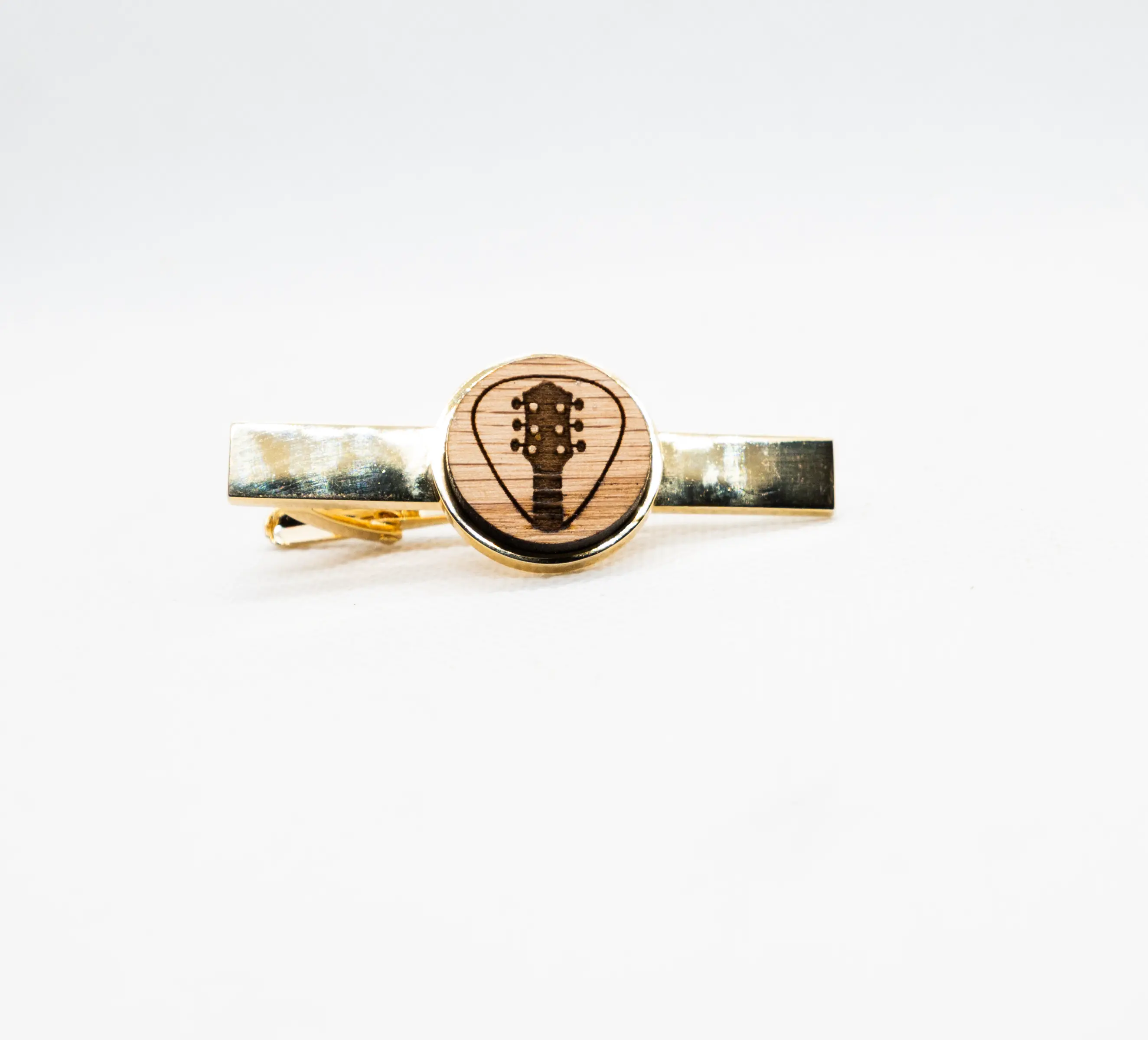 Guitar Pick Wooden Tie Clips
