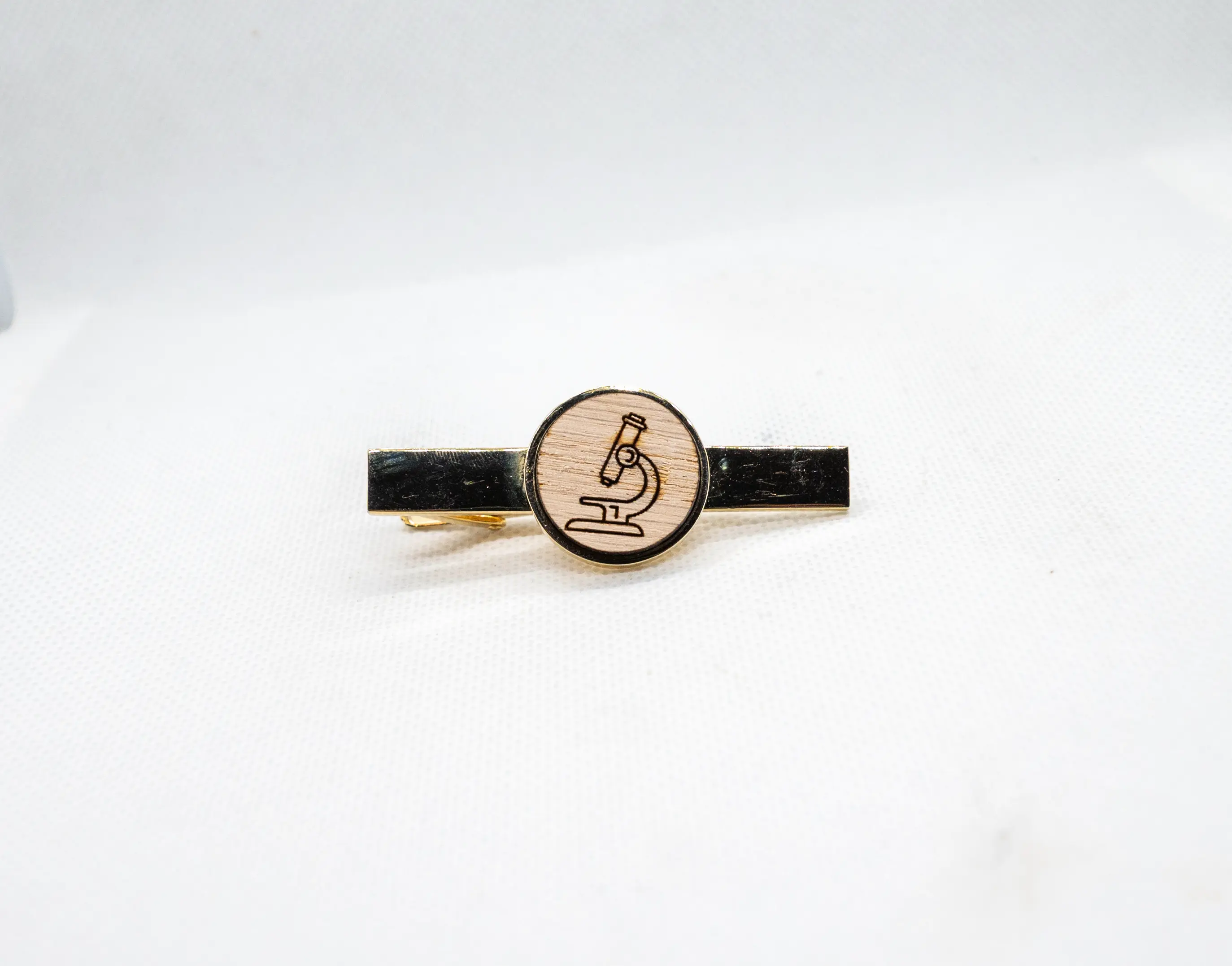 Microscope Wooden Tie Clips