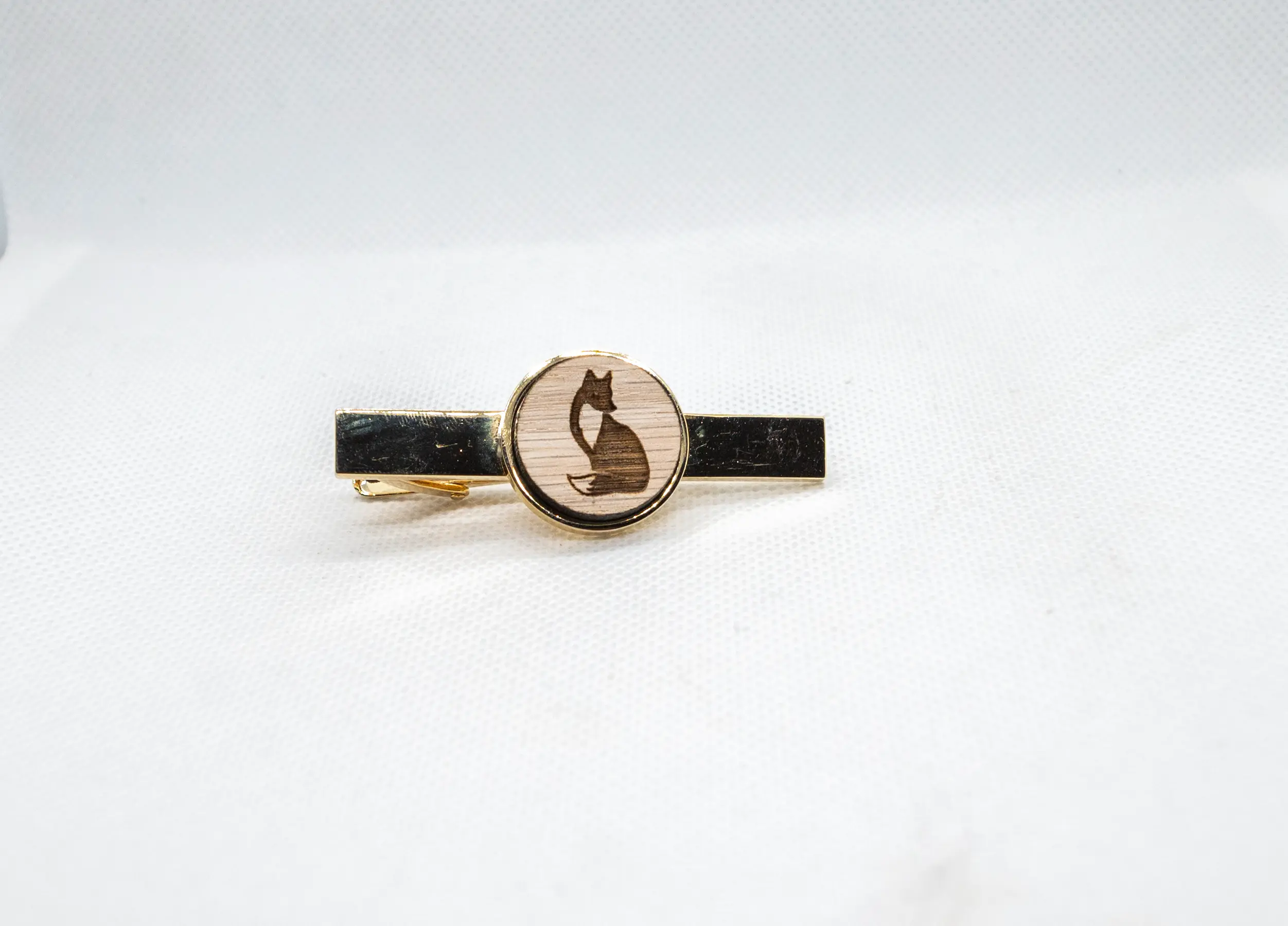 Fox Wooden II Tie Clips