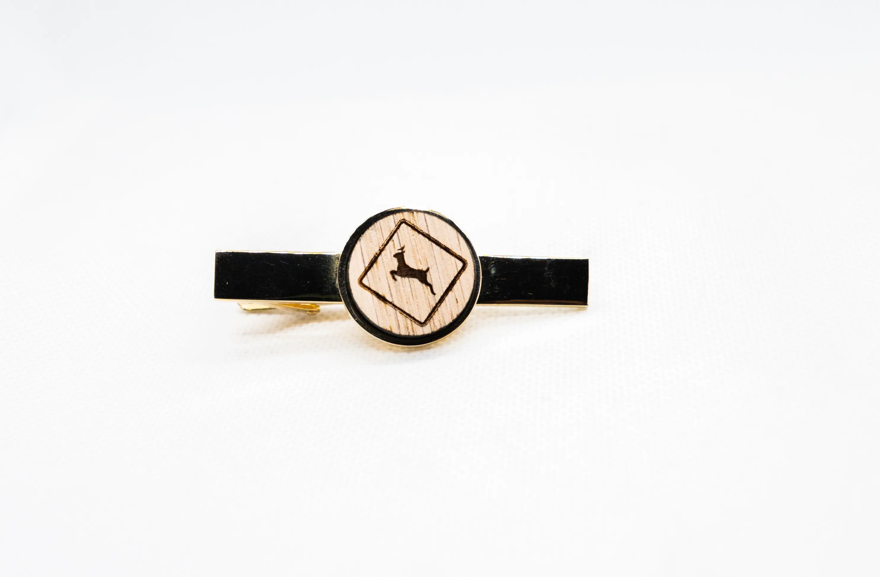 Deer Crossing Sign Tie Clips