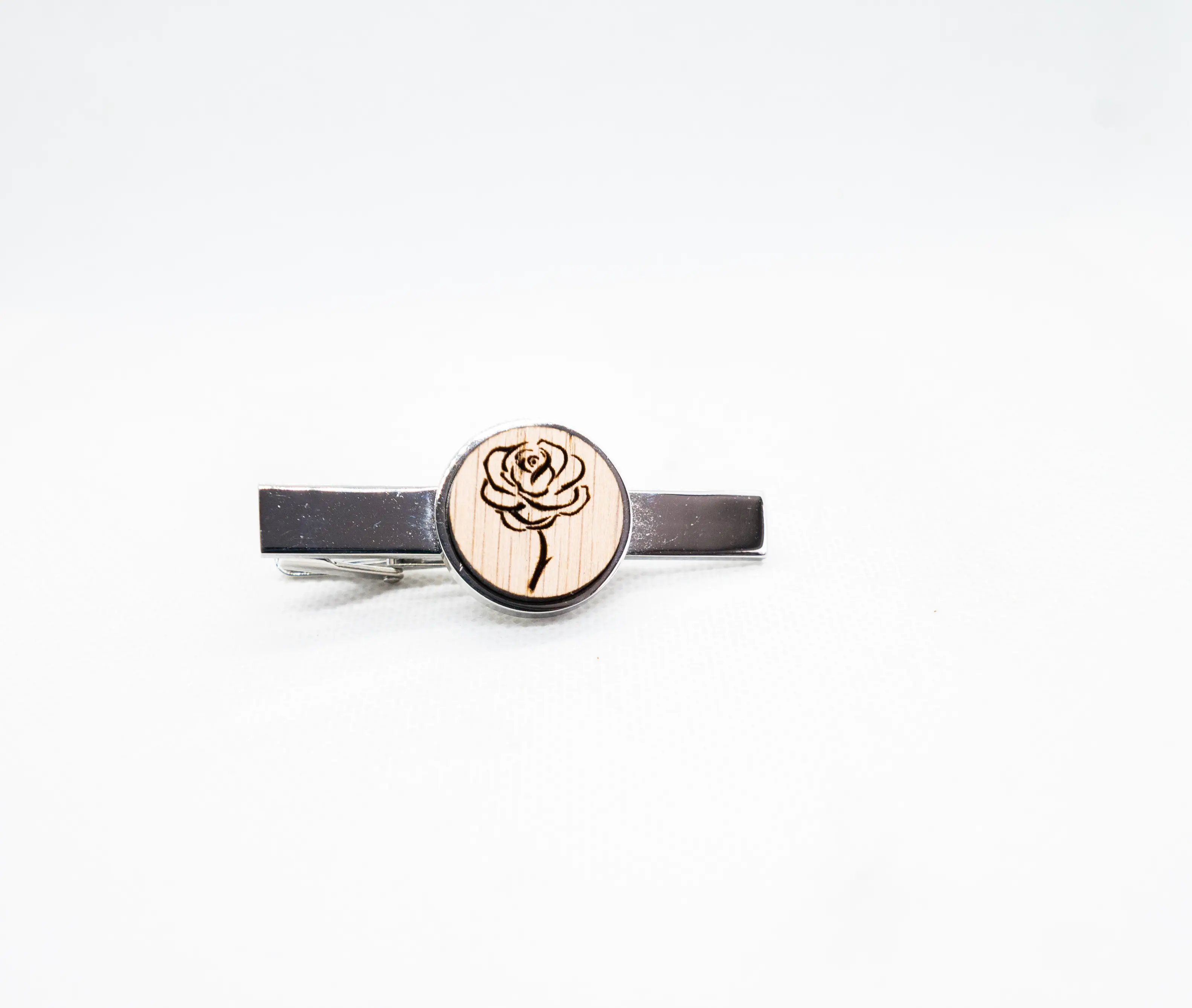 Red Rose Tie Clips