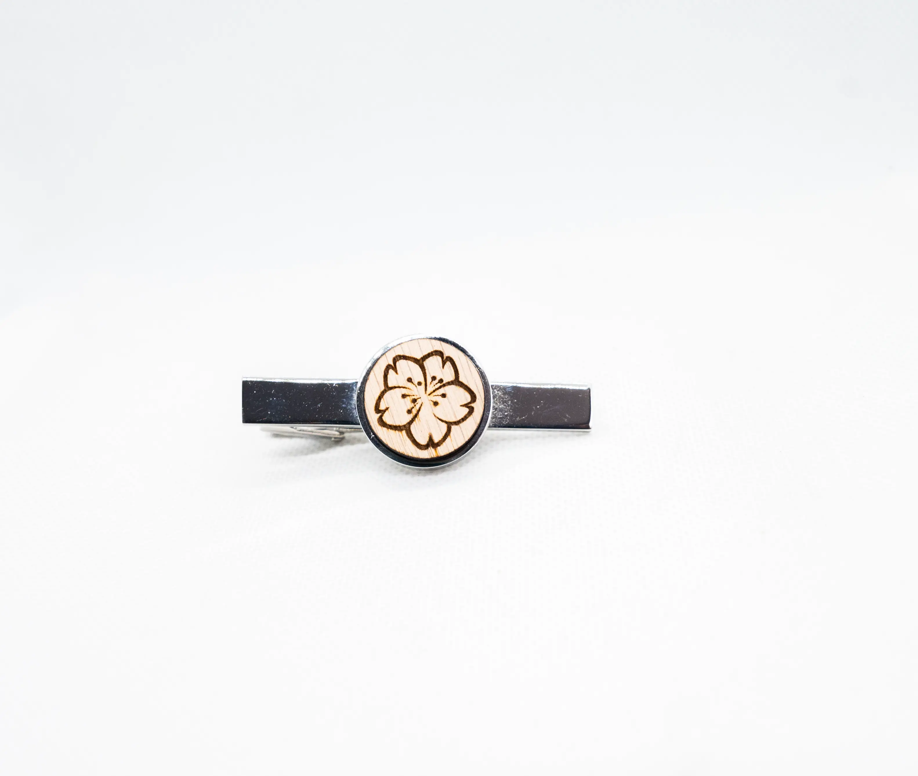 Sakura Cherry Blossom II Flower Tie Clips
