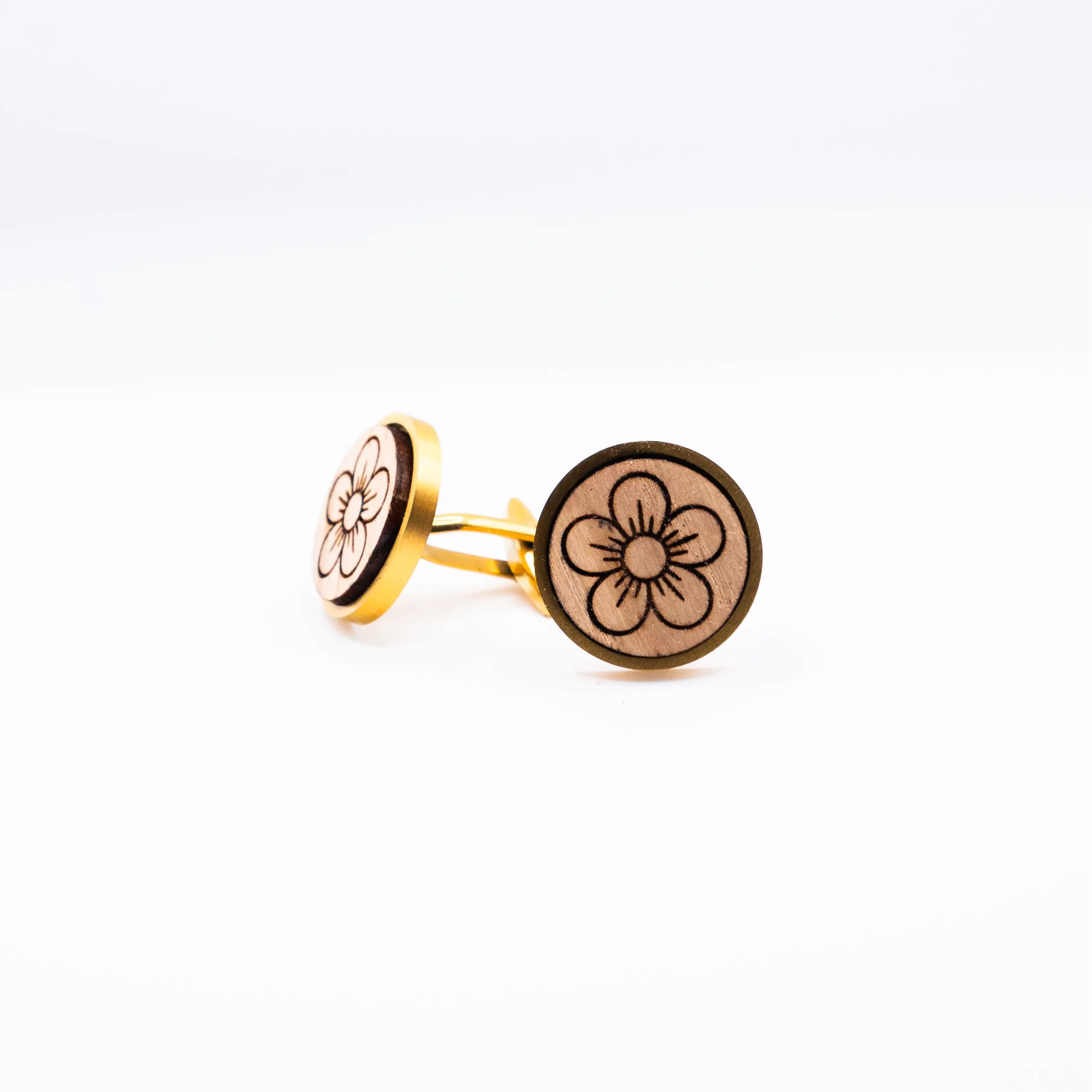 Daisy Wooden Cufflinks