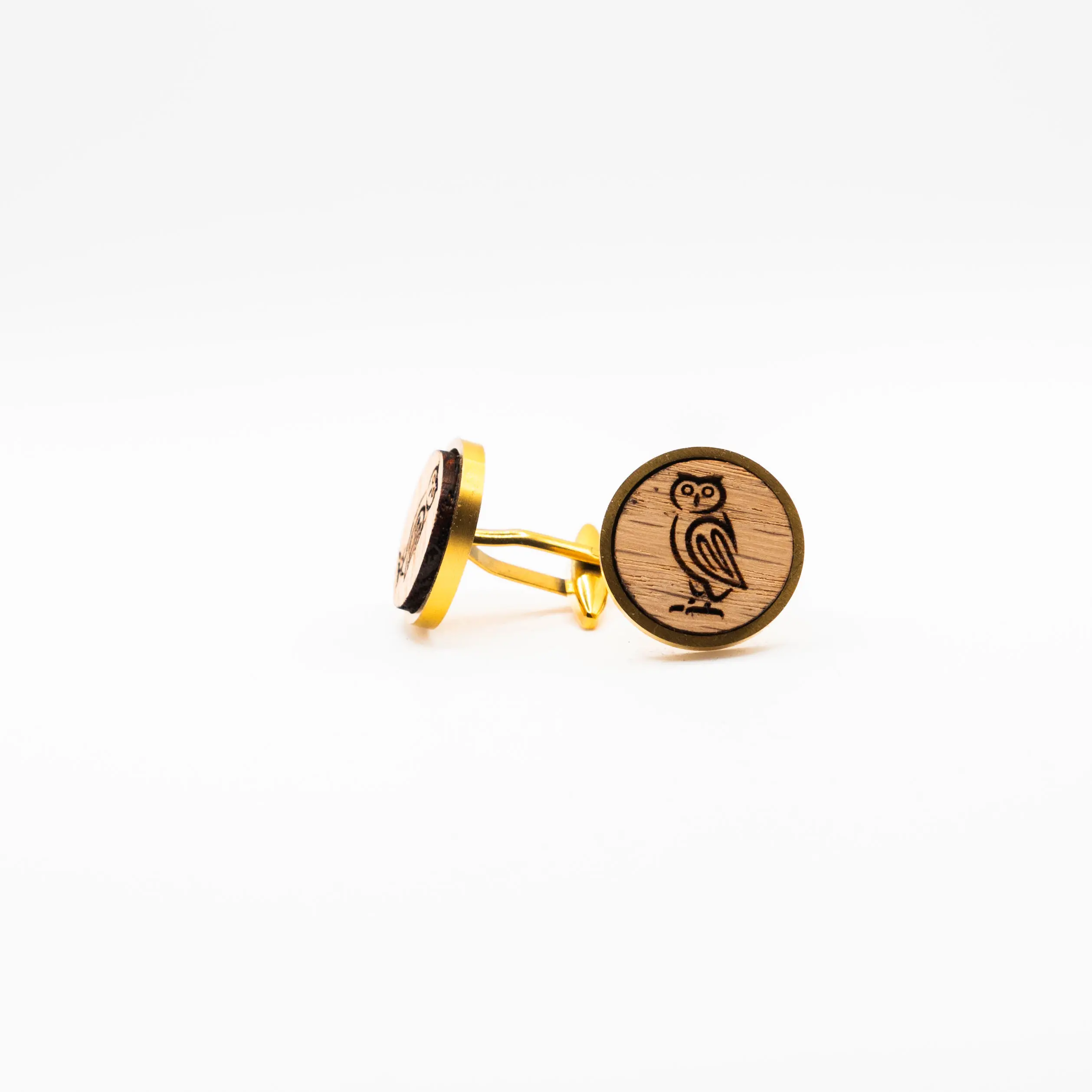 Owl II Wooden Cufflinks