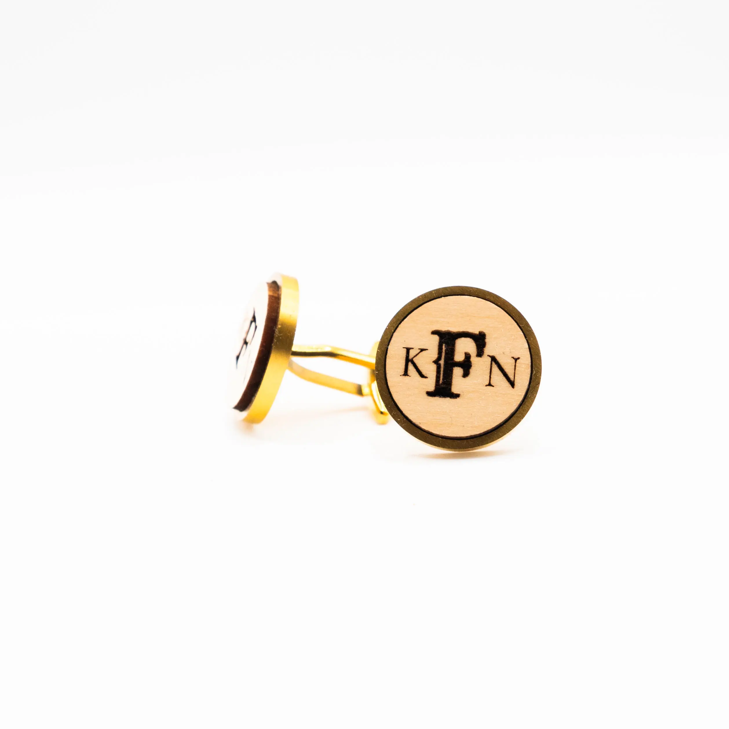 Custom Initials Wooden Cufflinks
