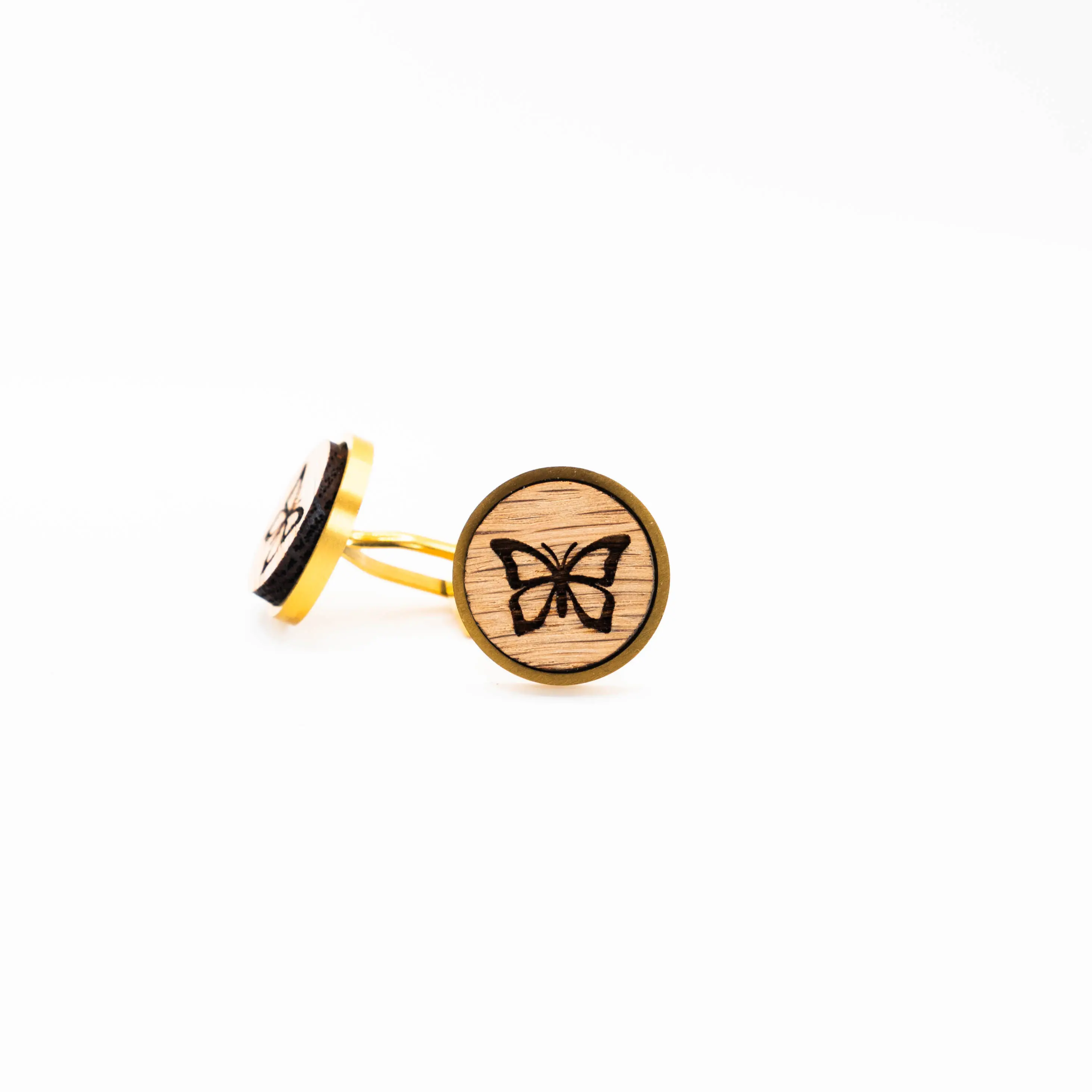 Butterfly Wooden Cufflinks