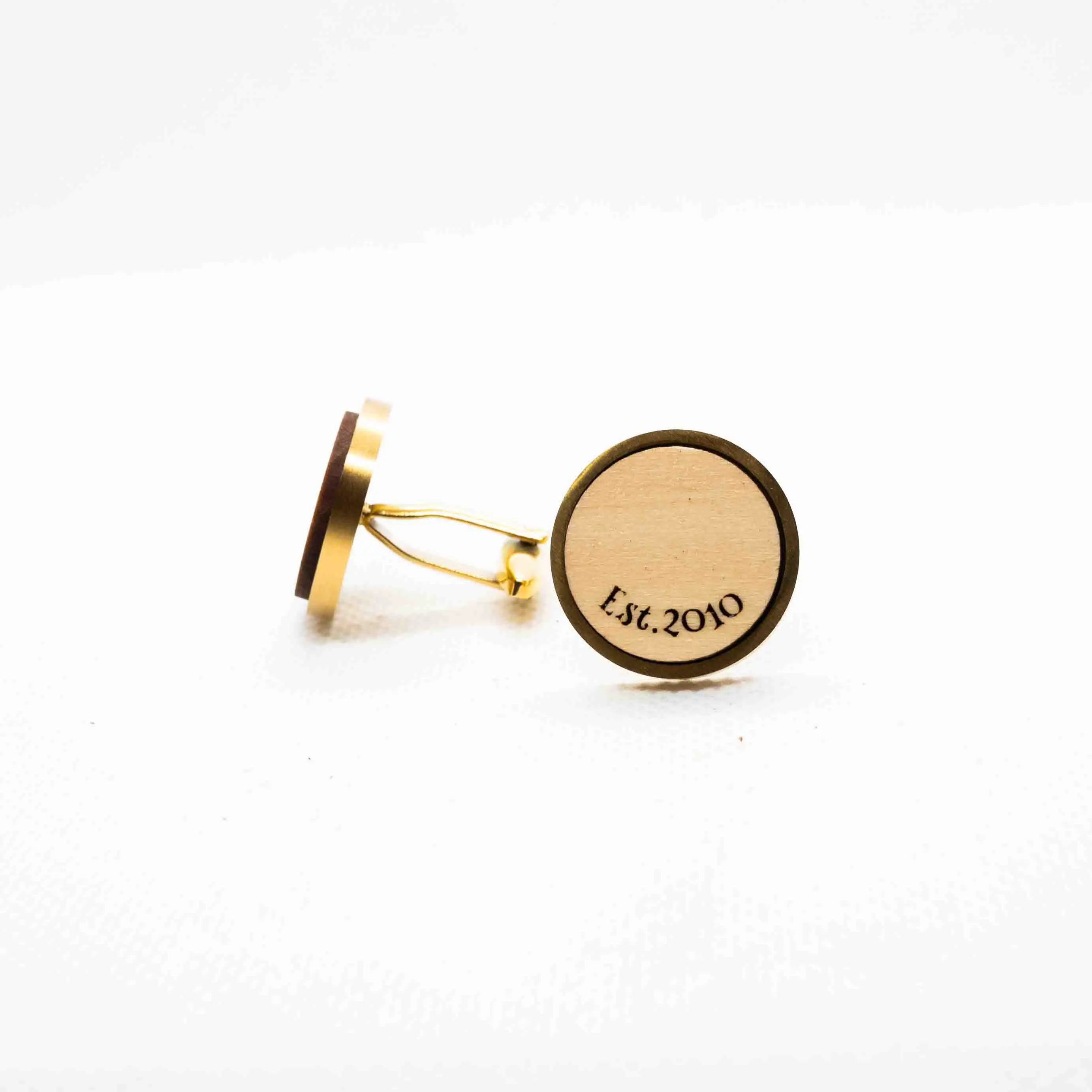Custom Family Established Year Wooden Cufflinks