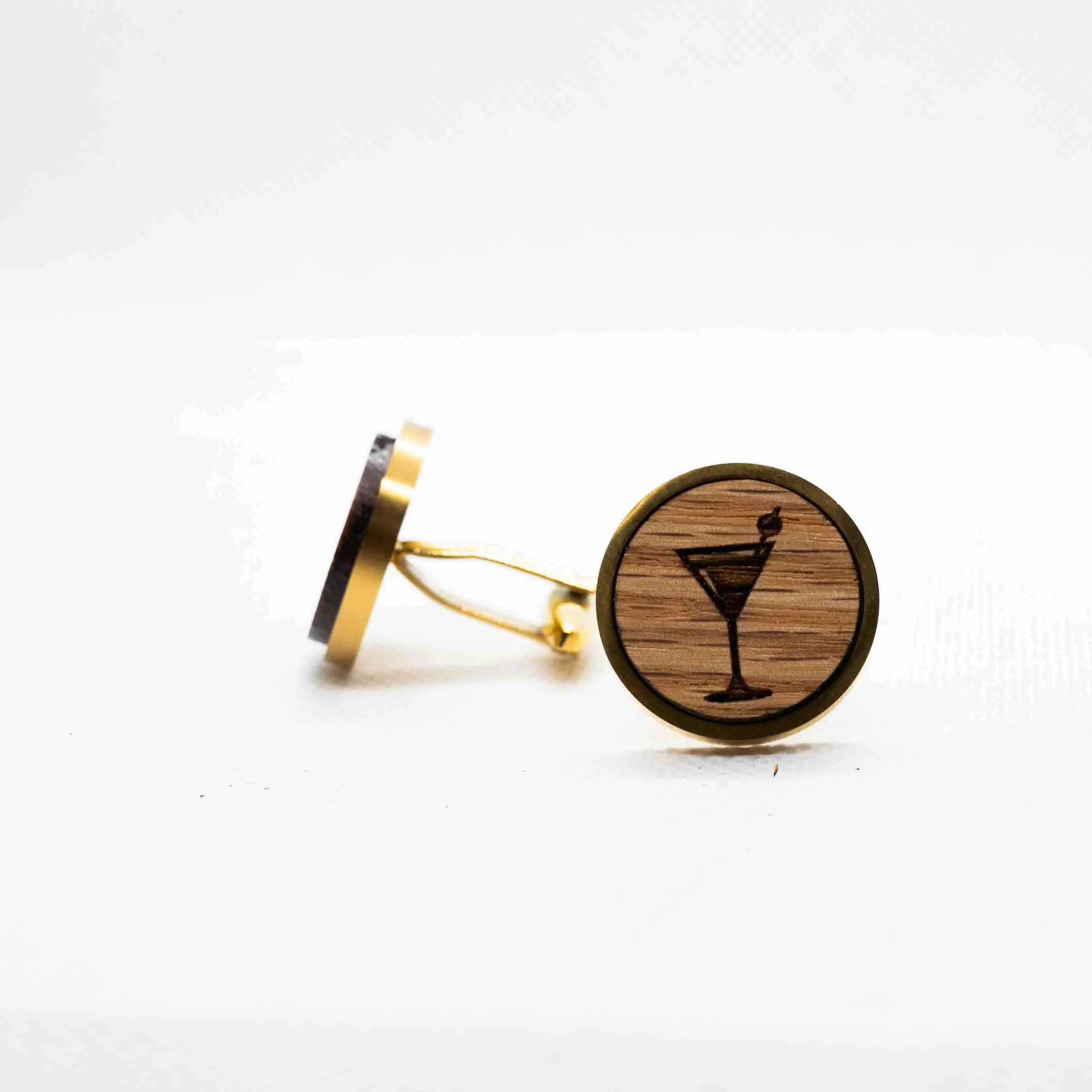 Martini Wooden Cufflinks