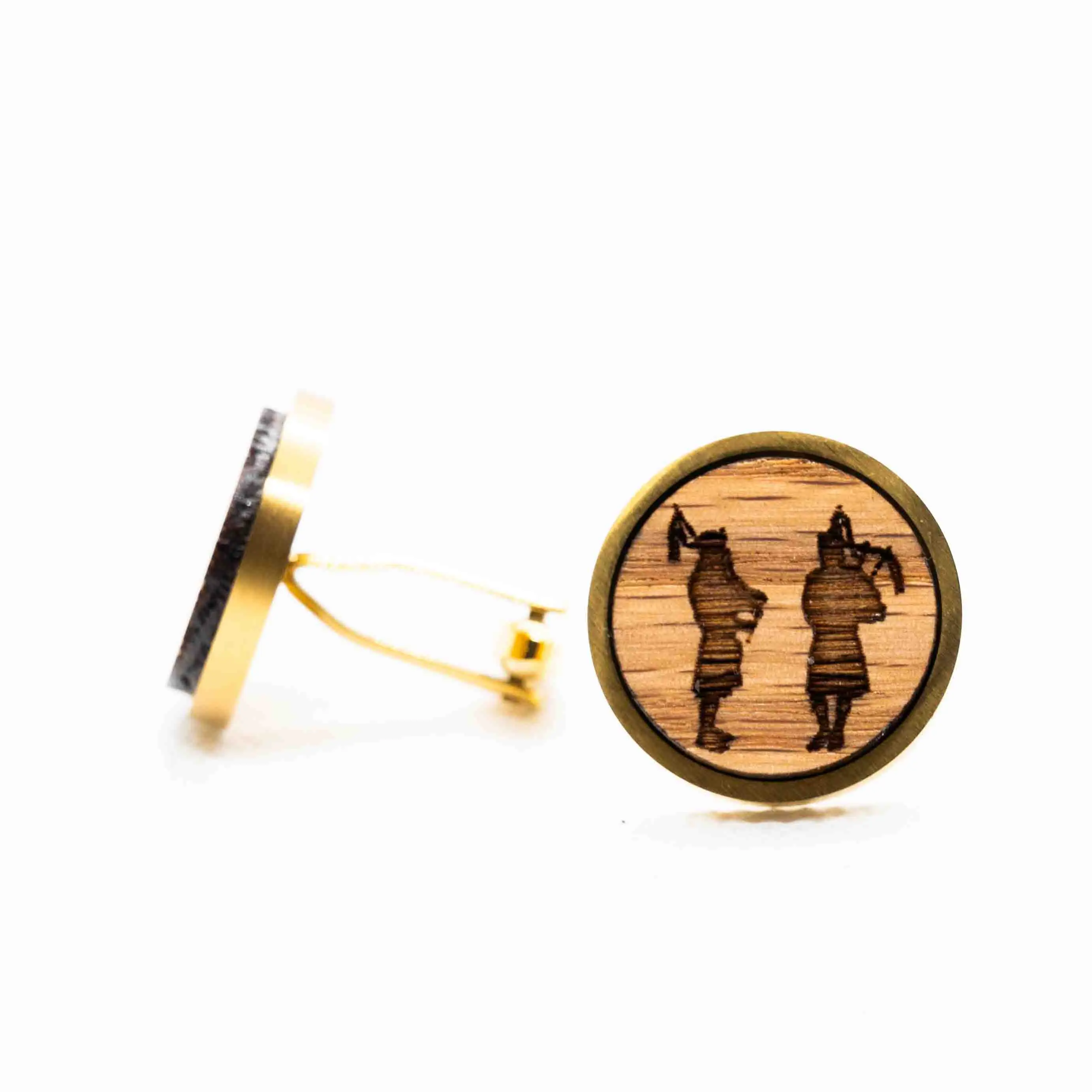 BagPiper IV Wooden Cufflinks