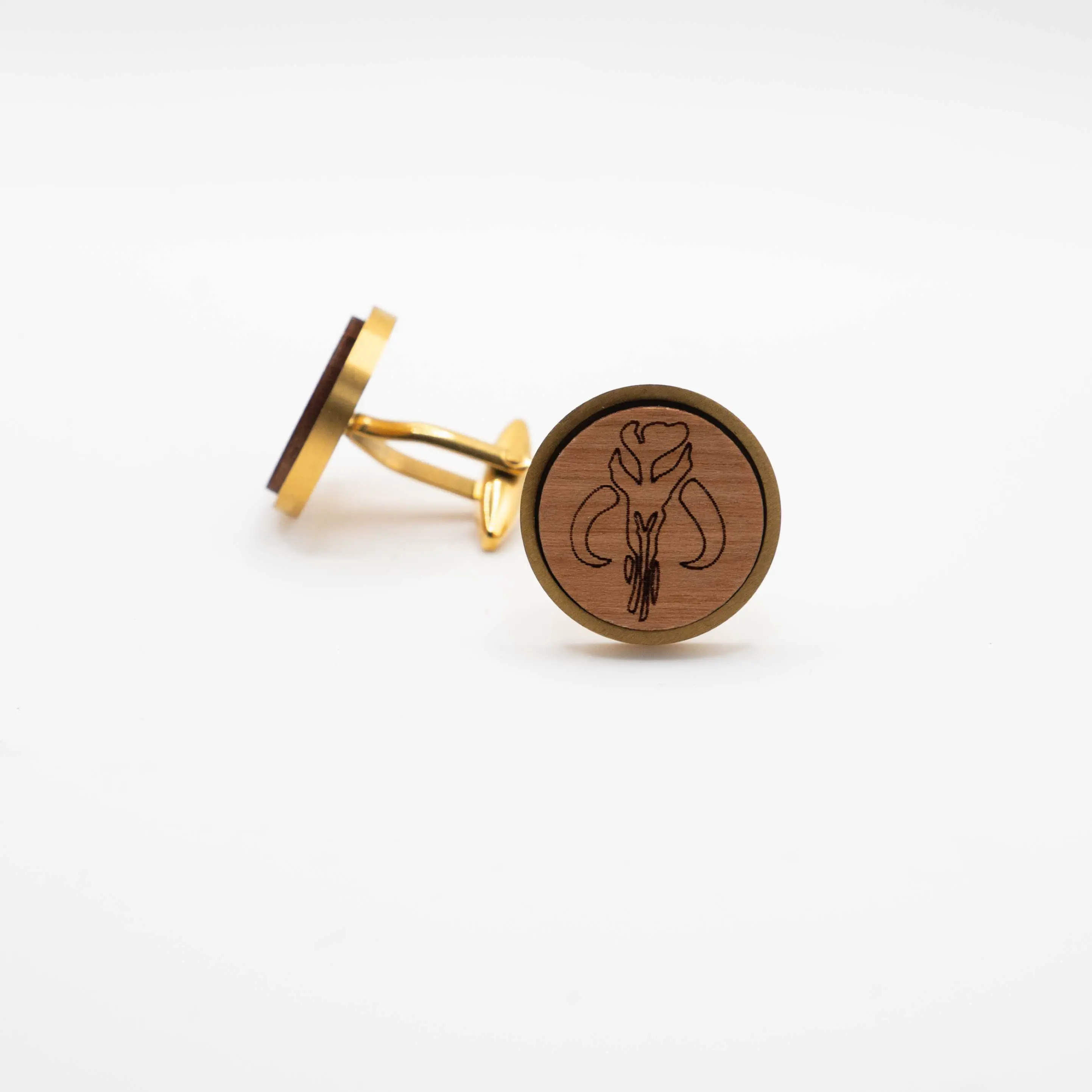 Star War Boba fett Crest Outline Cufflinks