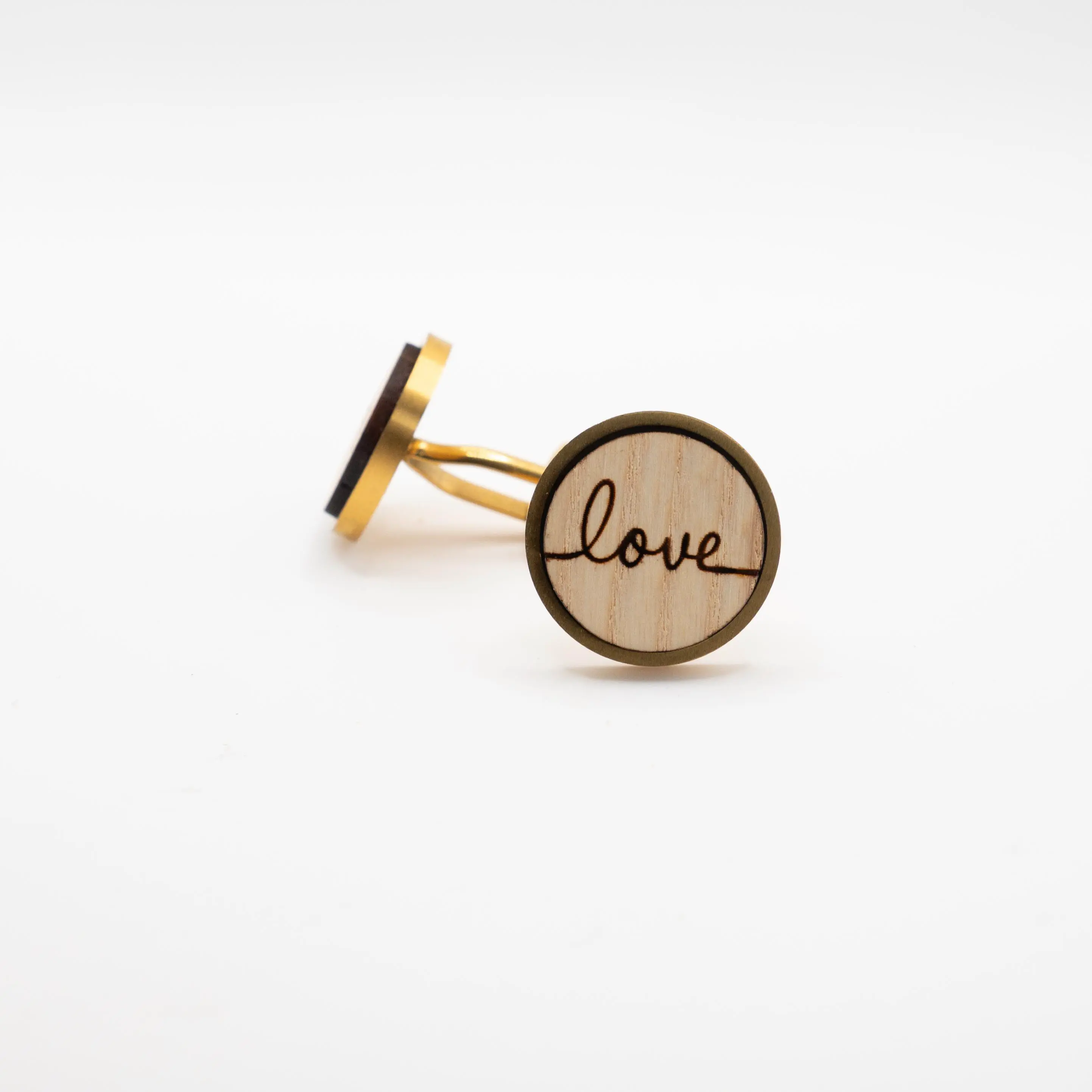 LOVE  Wooden Cufflinks