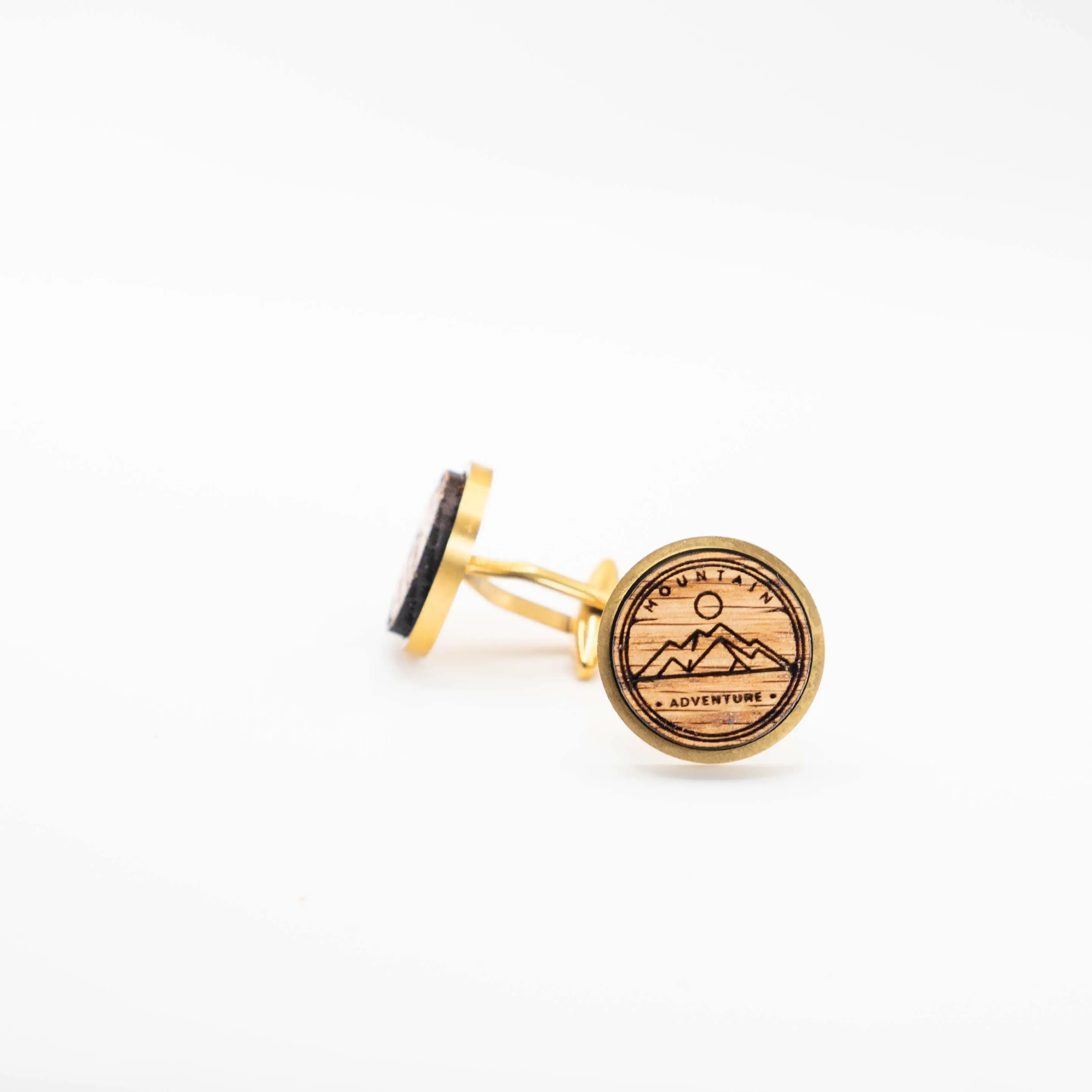 Mountain IV Wooden Cufflinks
