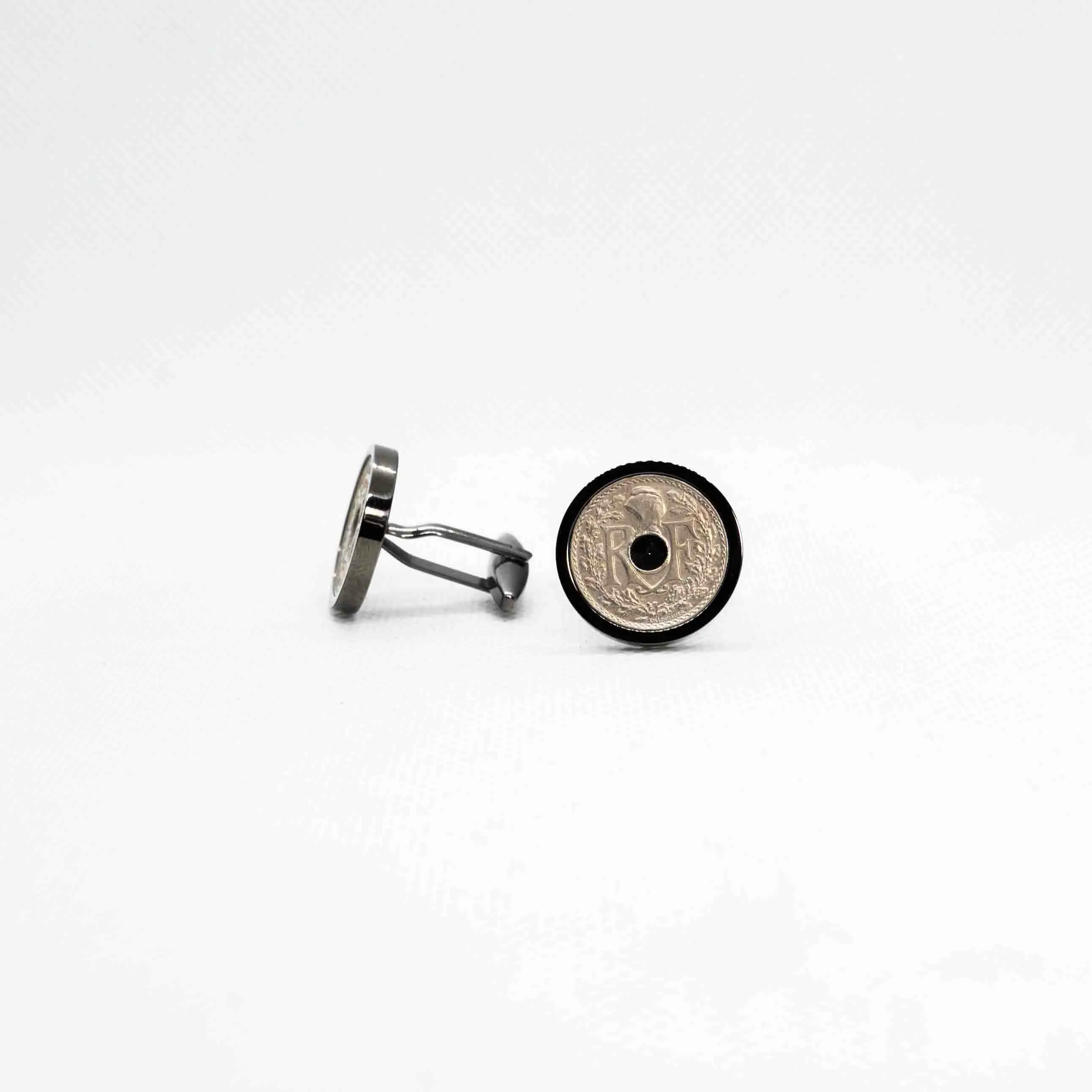 France 5 Centimes Coin Cufflink