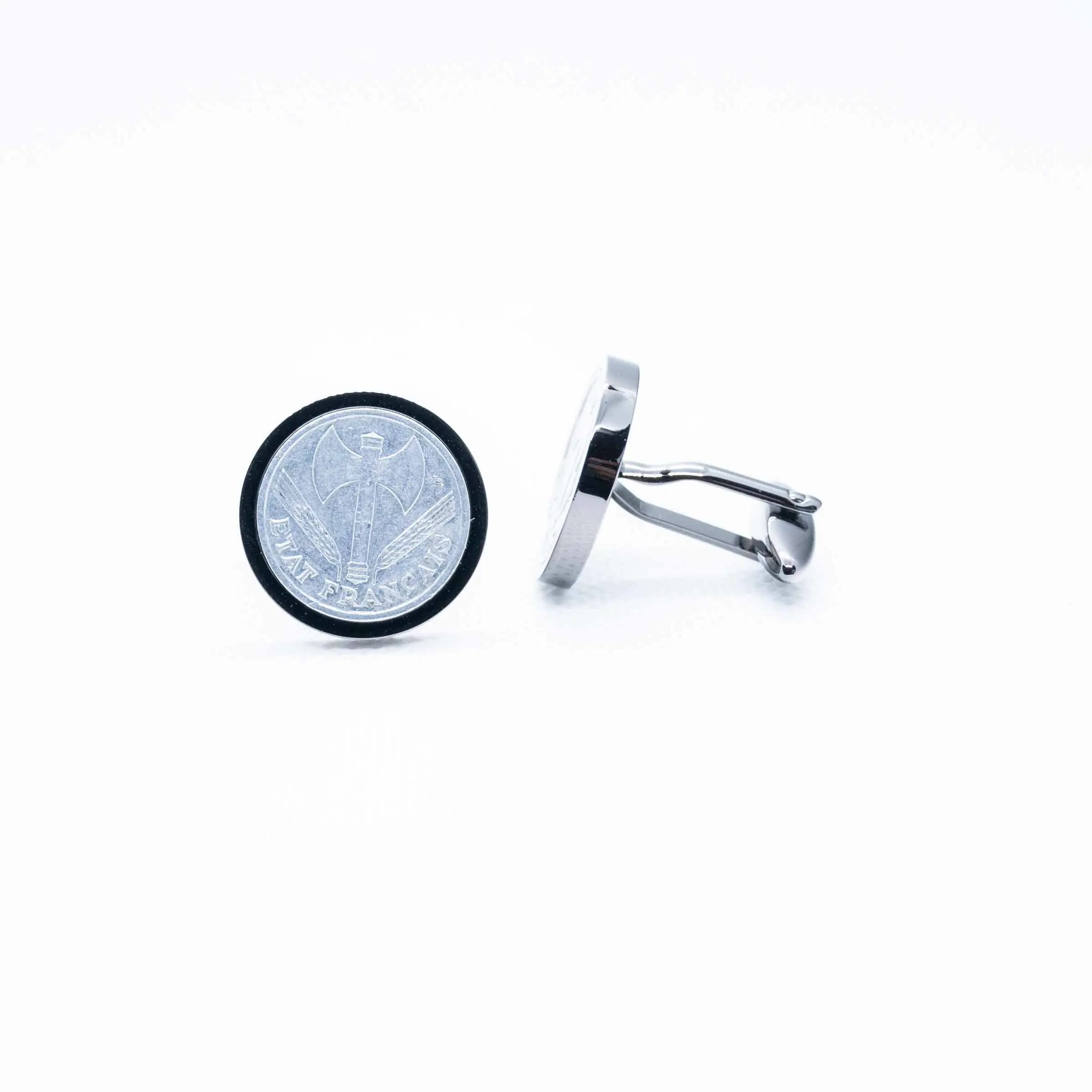 France 50 Centimes Axe Coin Cufflink