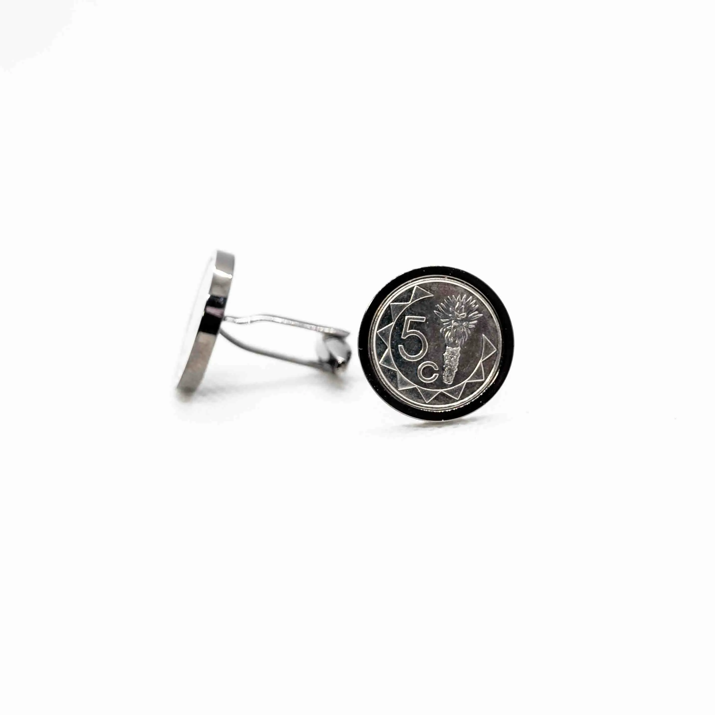 Namibia 5 Cents Coin Cufflinks