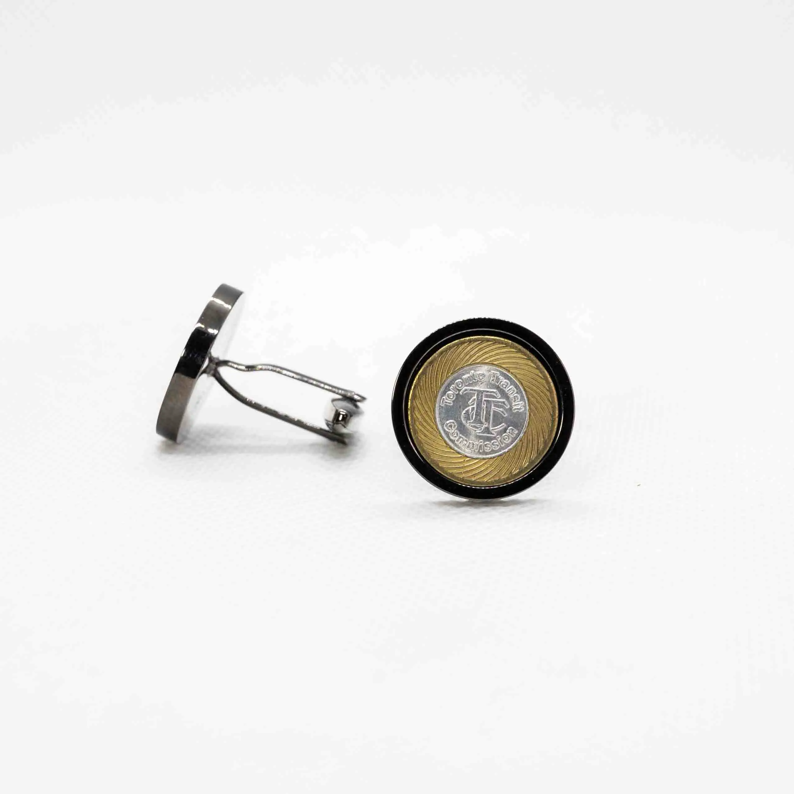 Toronto Transit Commmission Bi-Metal Token Cufflink